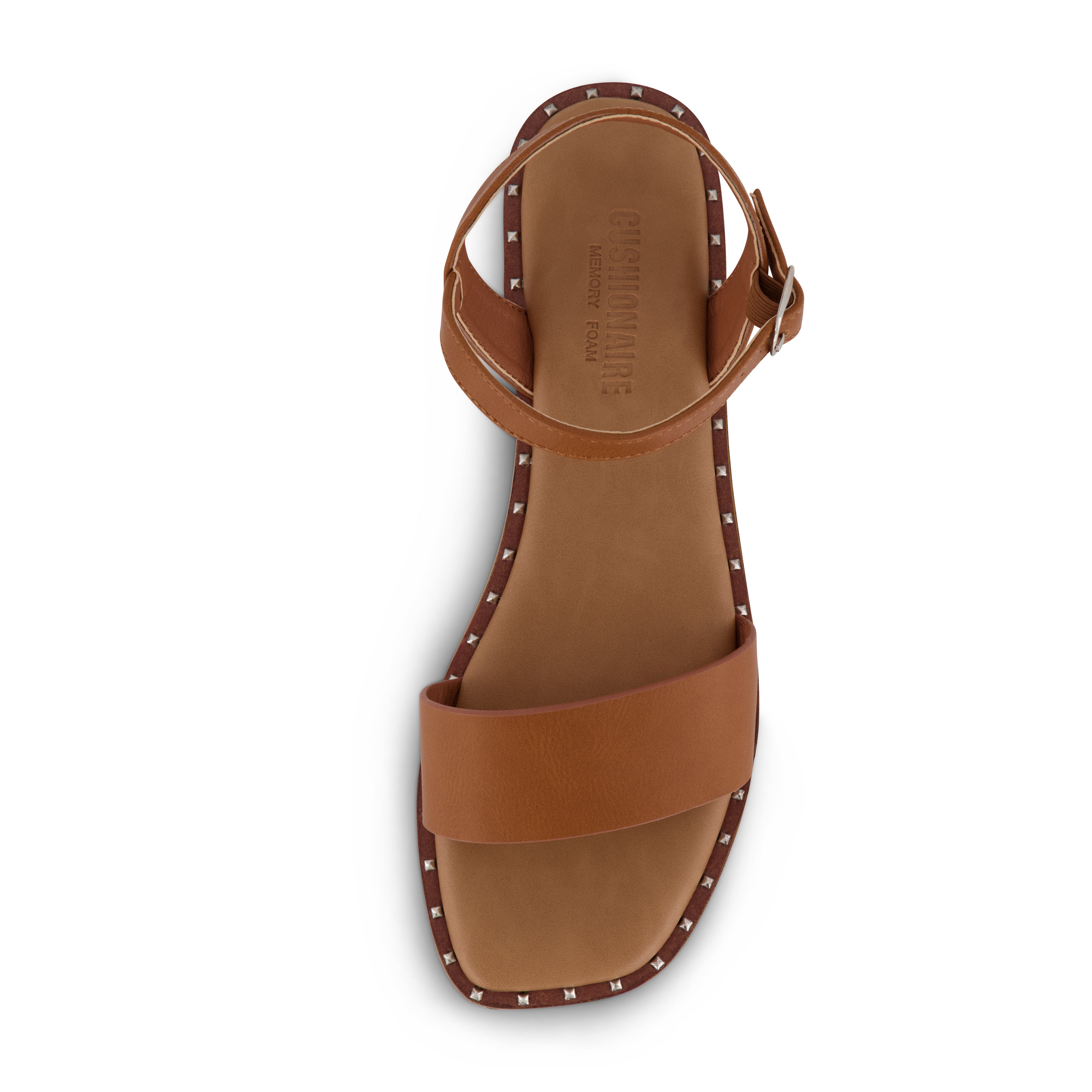 Verona Studded One Band Sandal Cognac