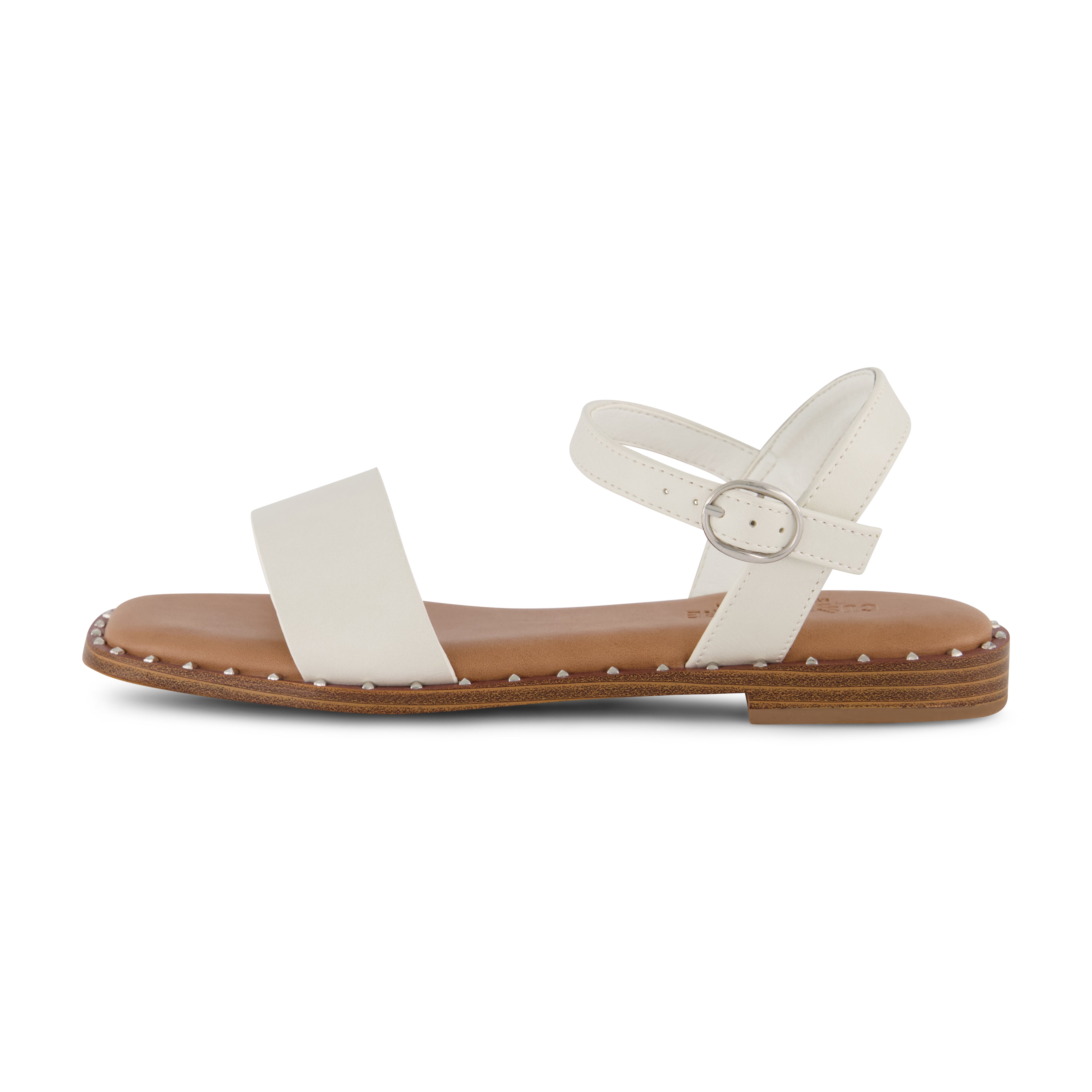 Verona Studded One Band Sandal Eggshell
