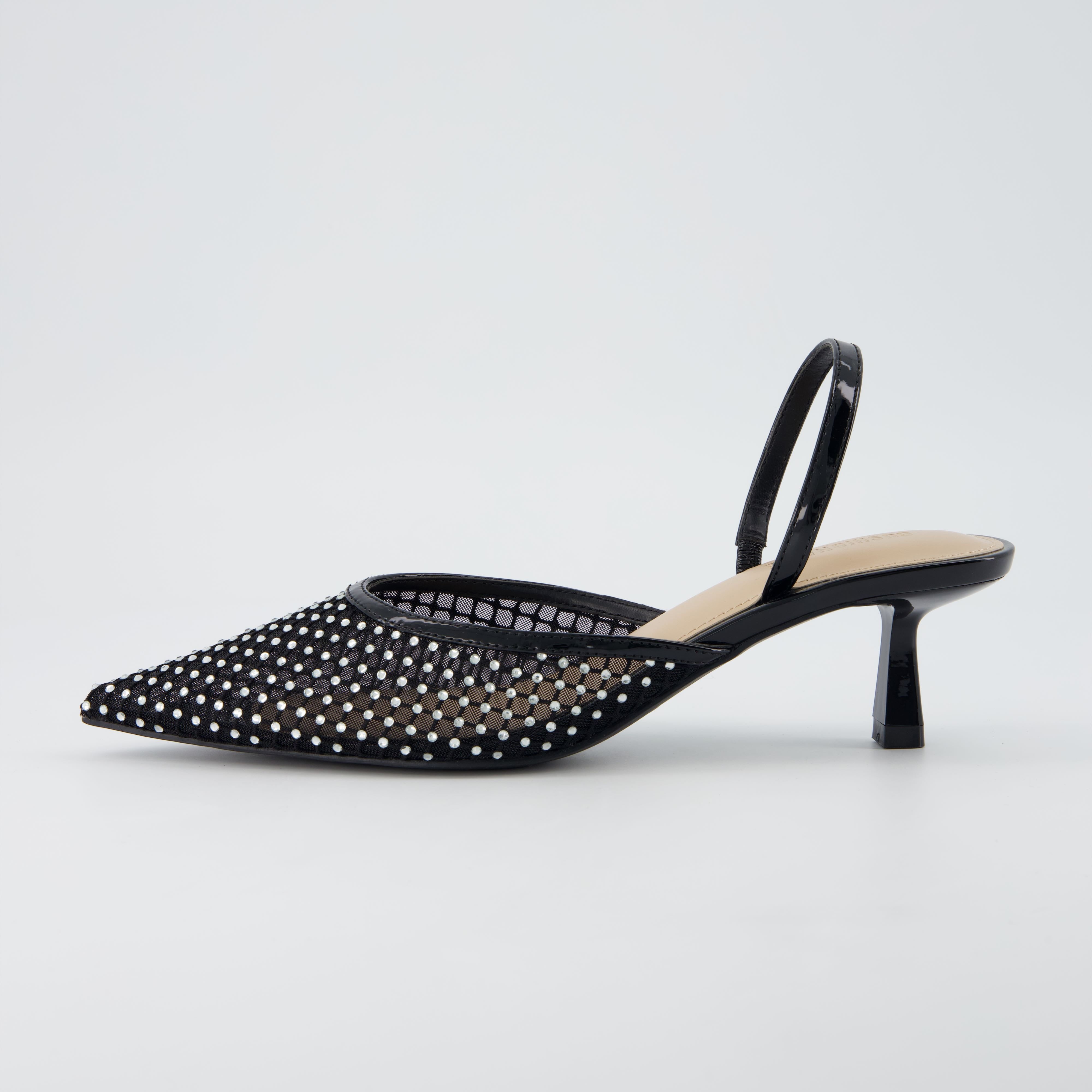 Affair Mesh Slingback Pump Black