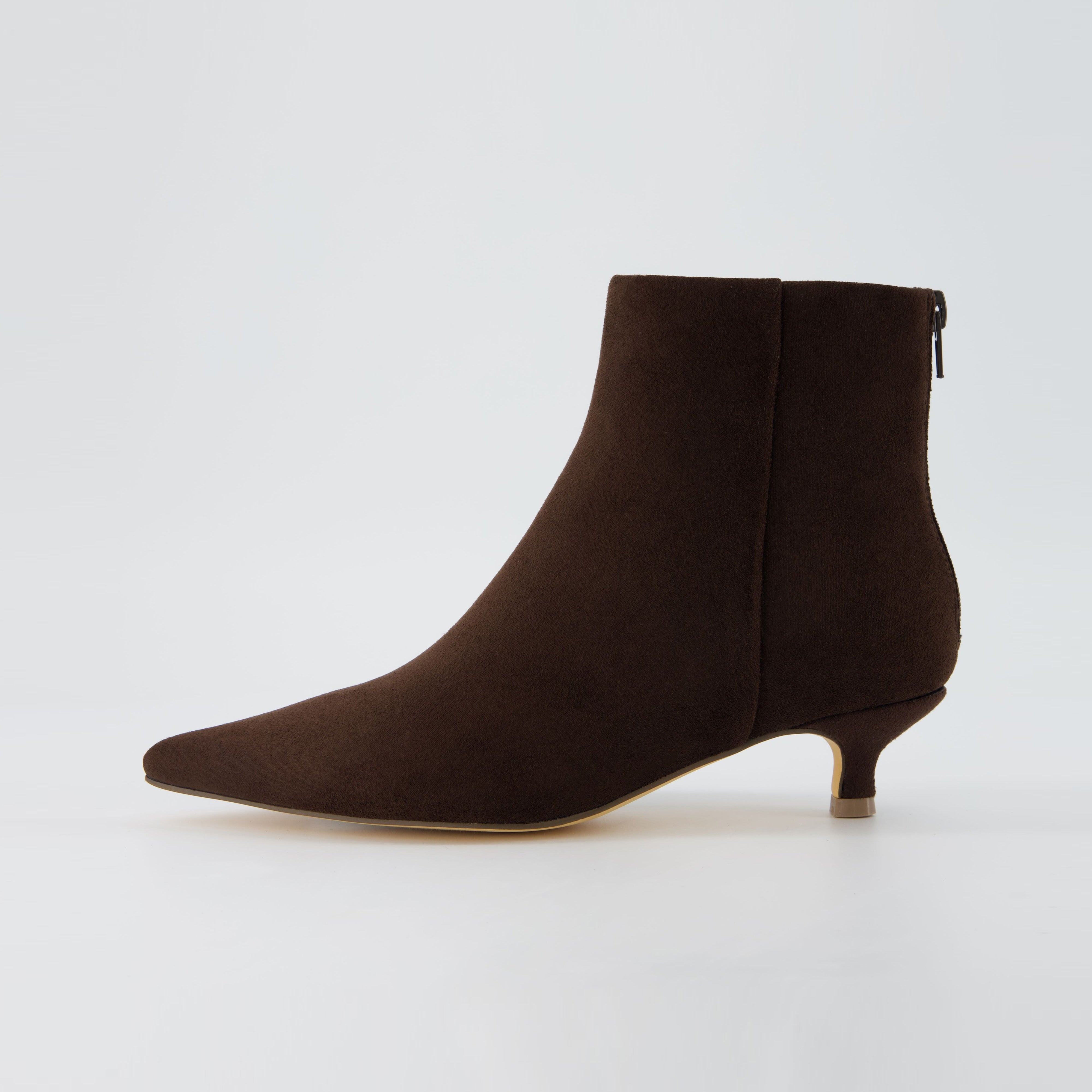 Barbie Kitten Heel Bootie Chocolate Suede