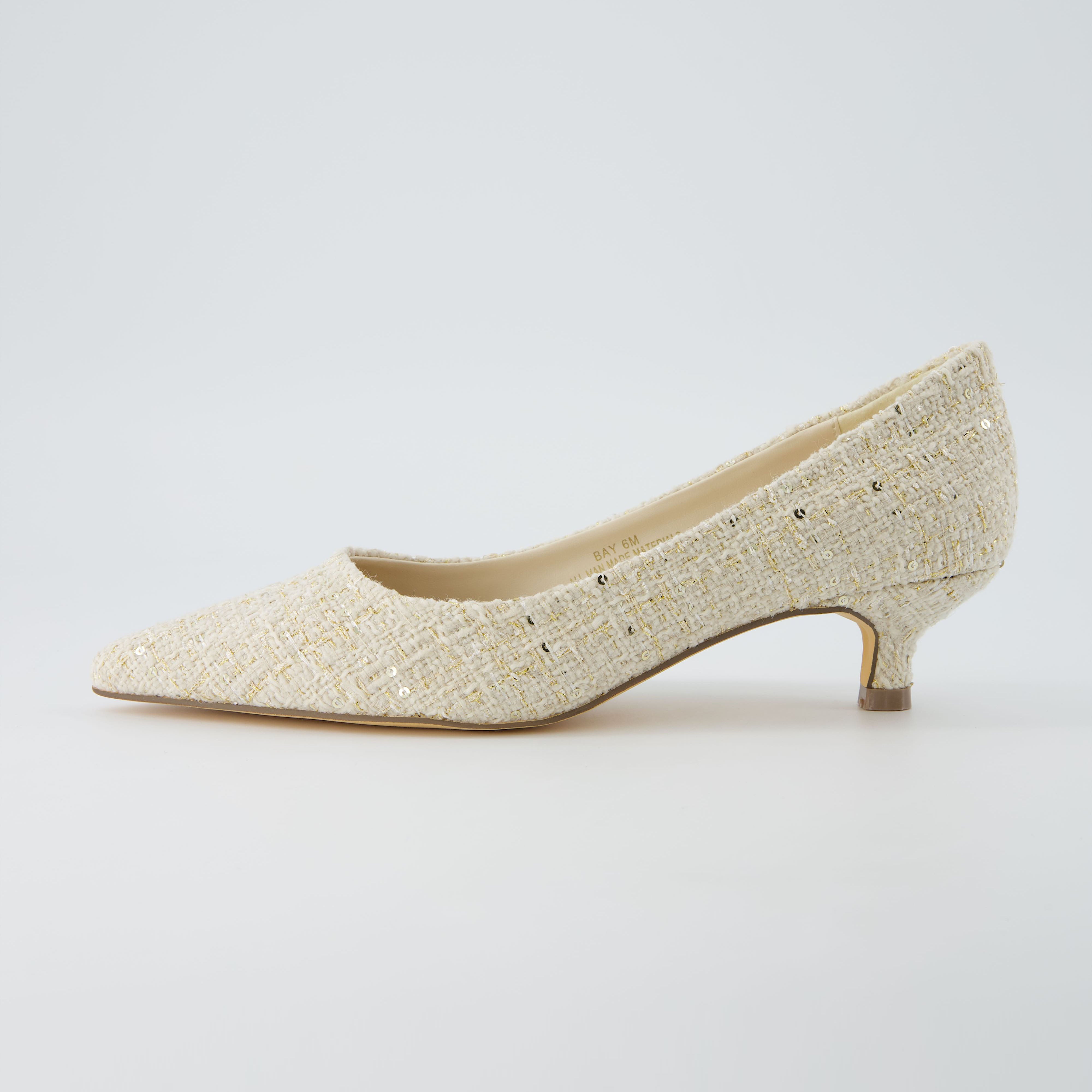 Bay Kitten Heel Pump Beige