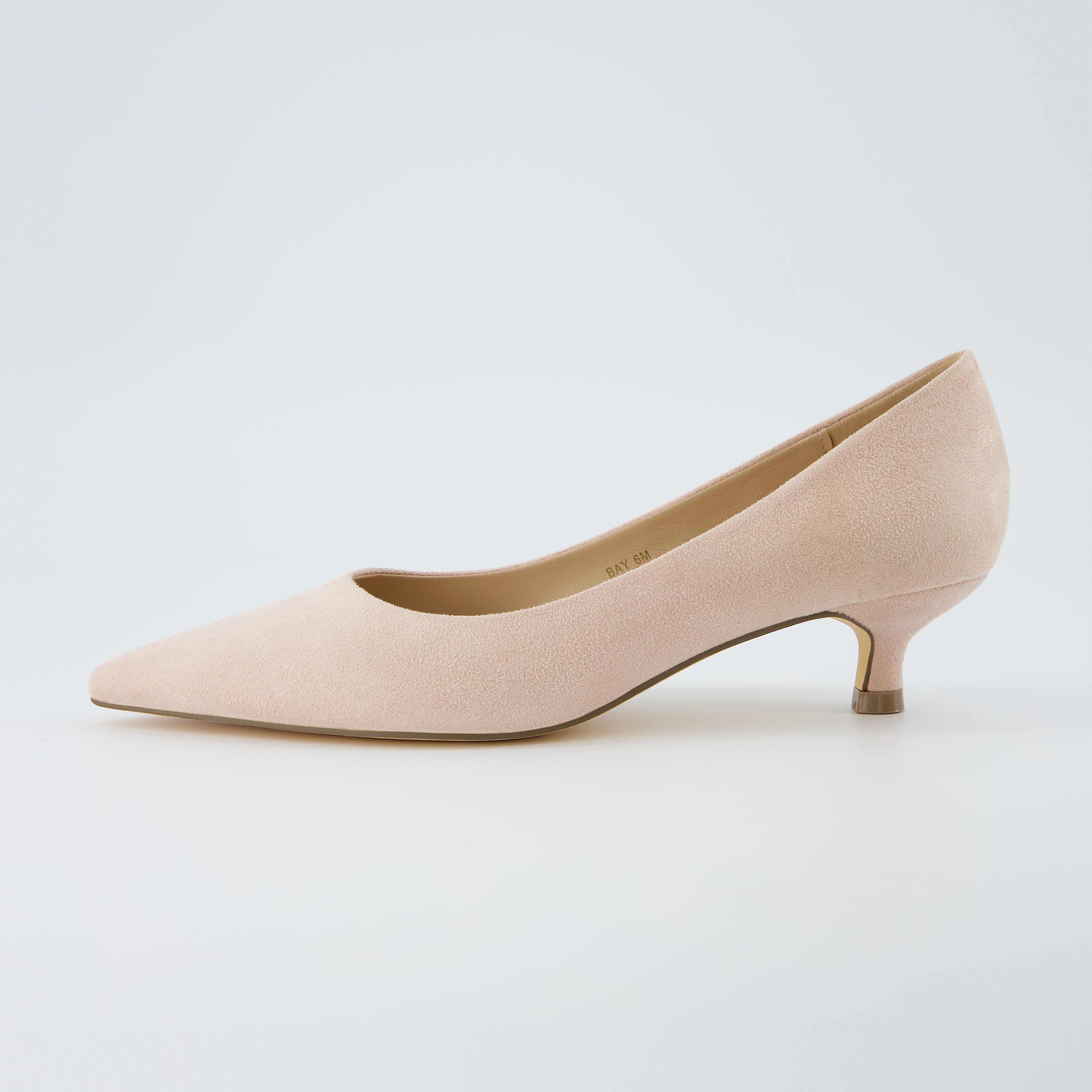 Bay Kitten Heel Pump Blush Suede