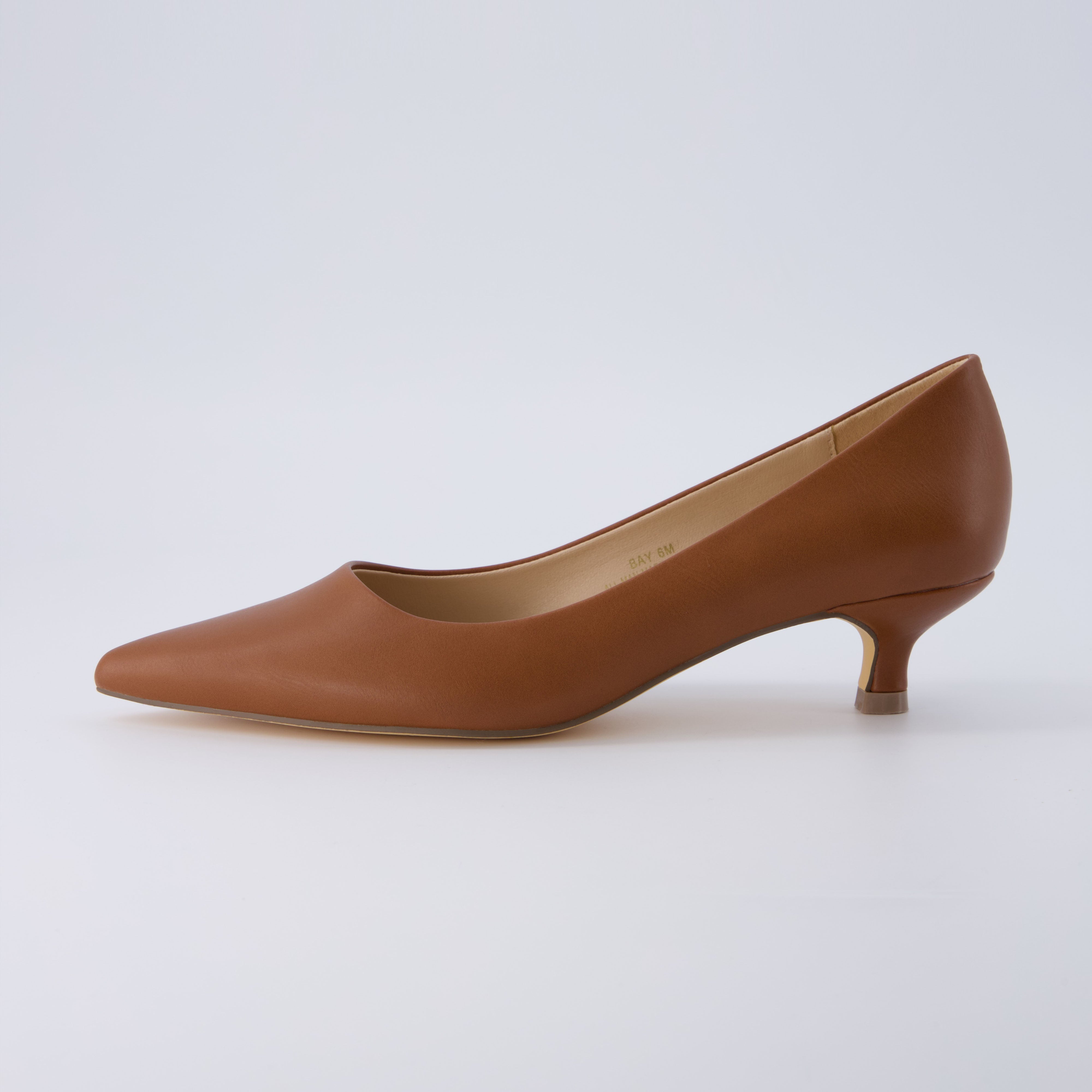 Bay Kitten Heel Pump Cognac