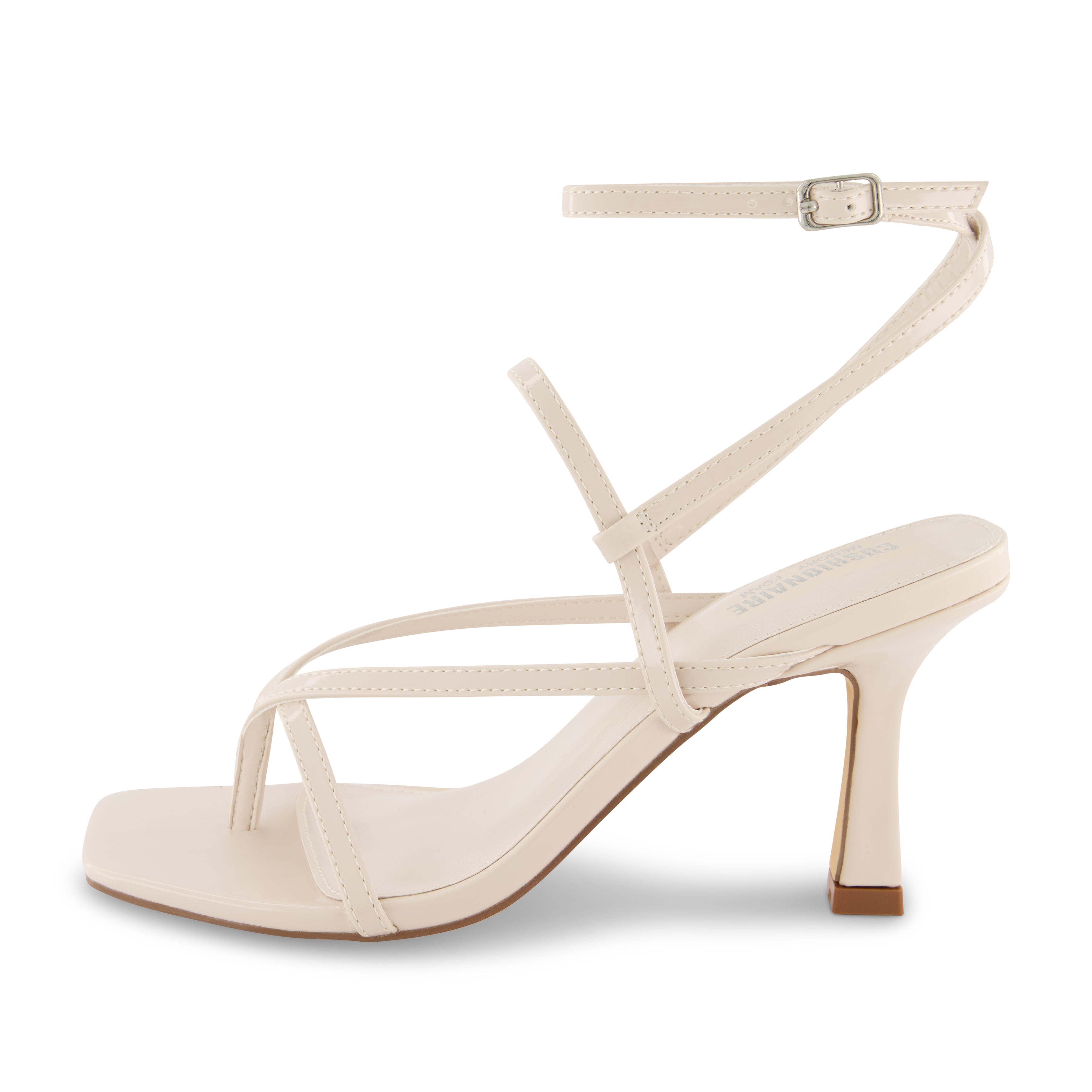 Belmondo Strappy Dress Sandal Bone Patent