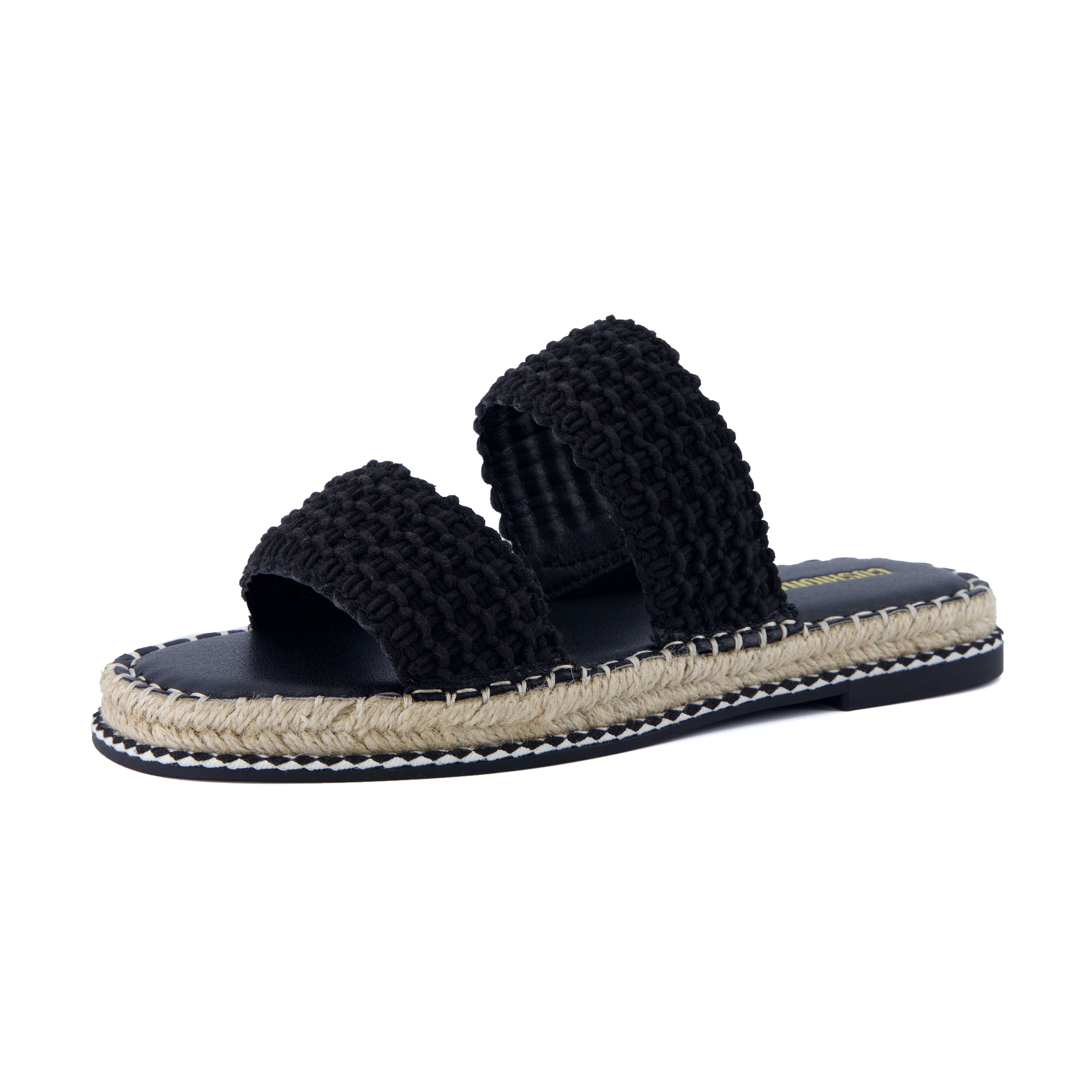 Bhendi Espadrille Sandal Black Fabric