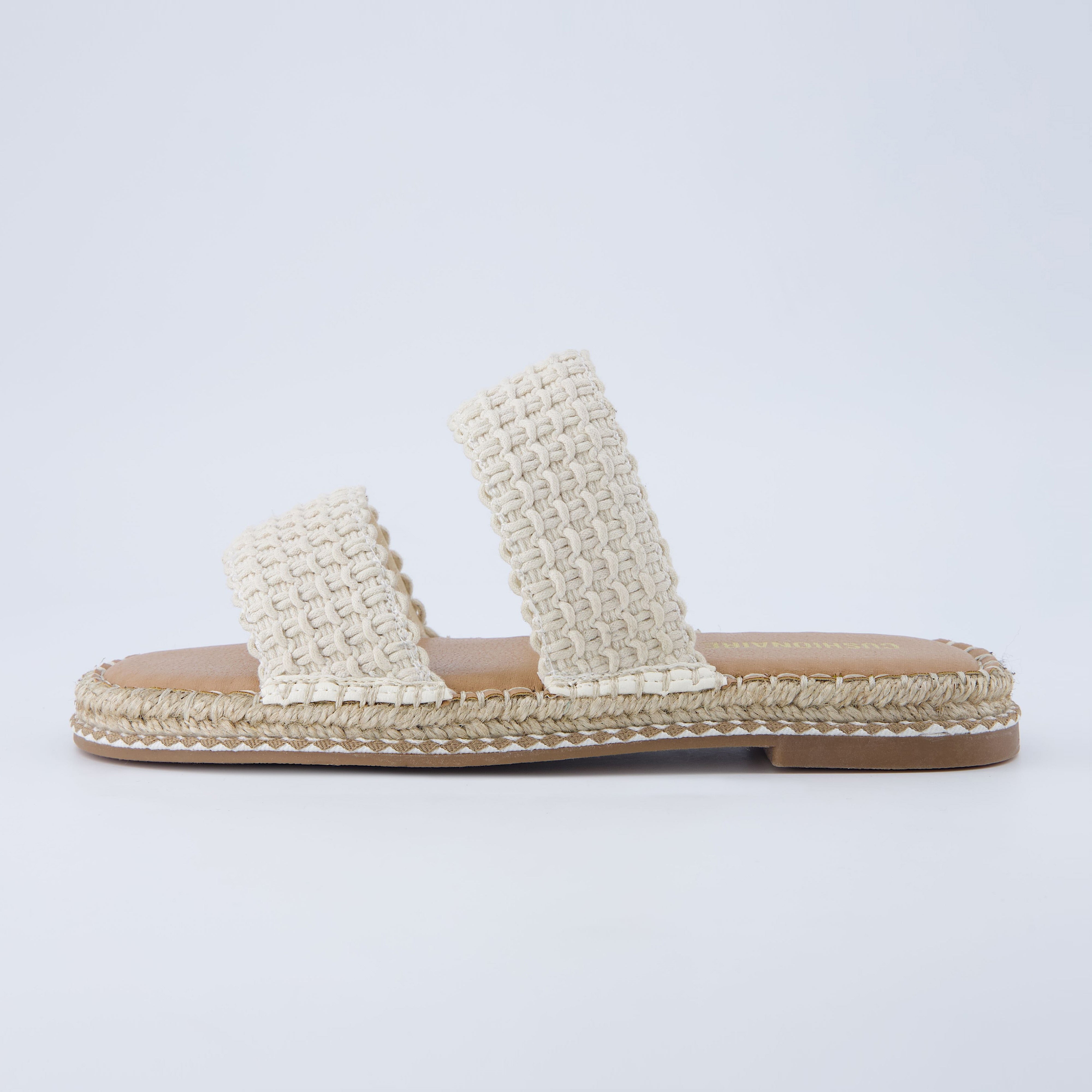 Bhendi Espadrille Sandal Cream Fabric