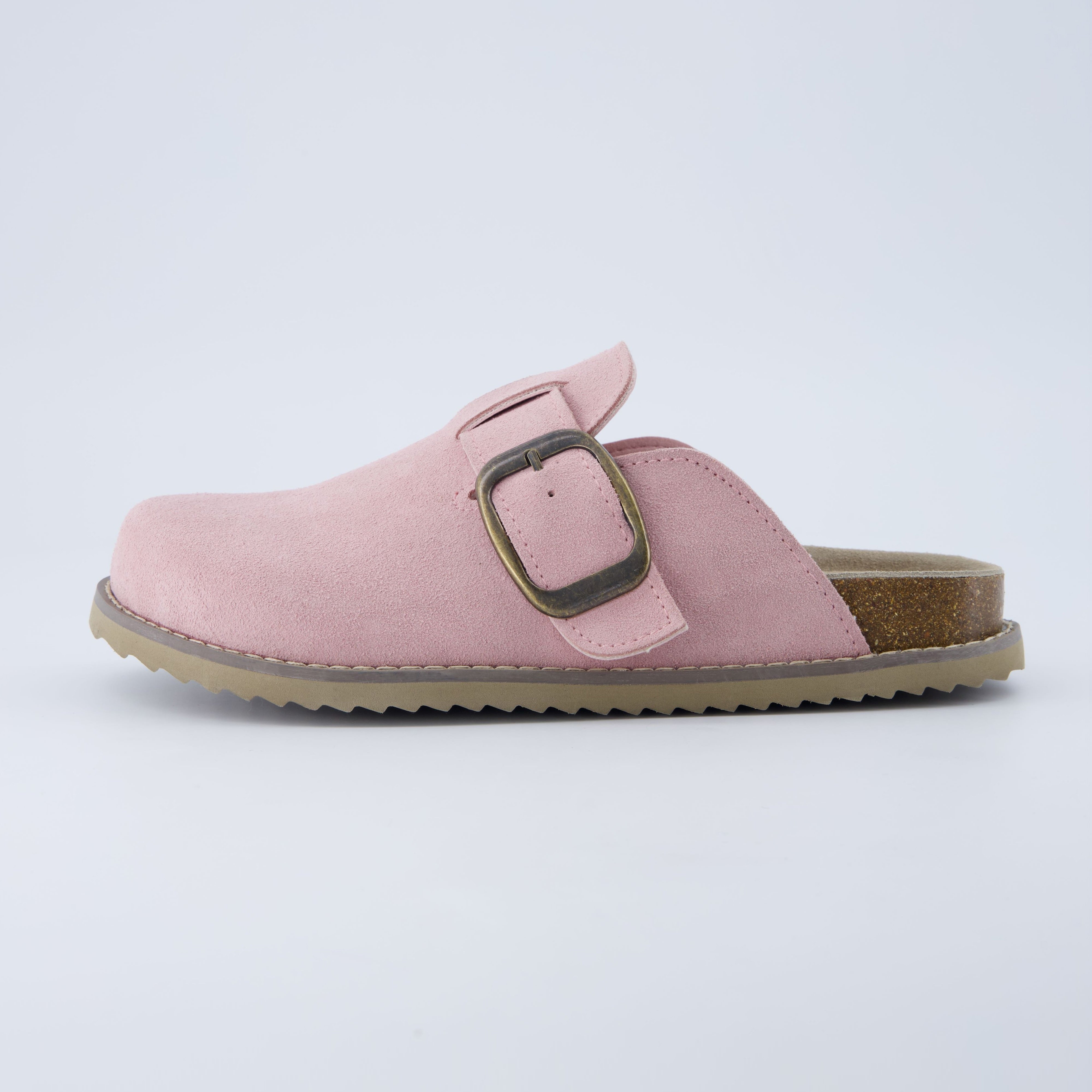 Blain Suede Slip-On Clogs Light Pink