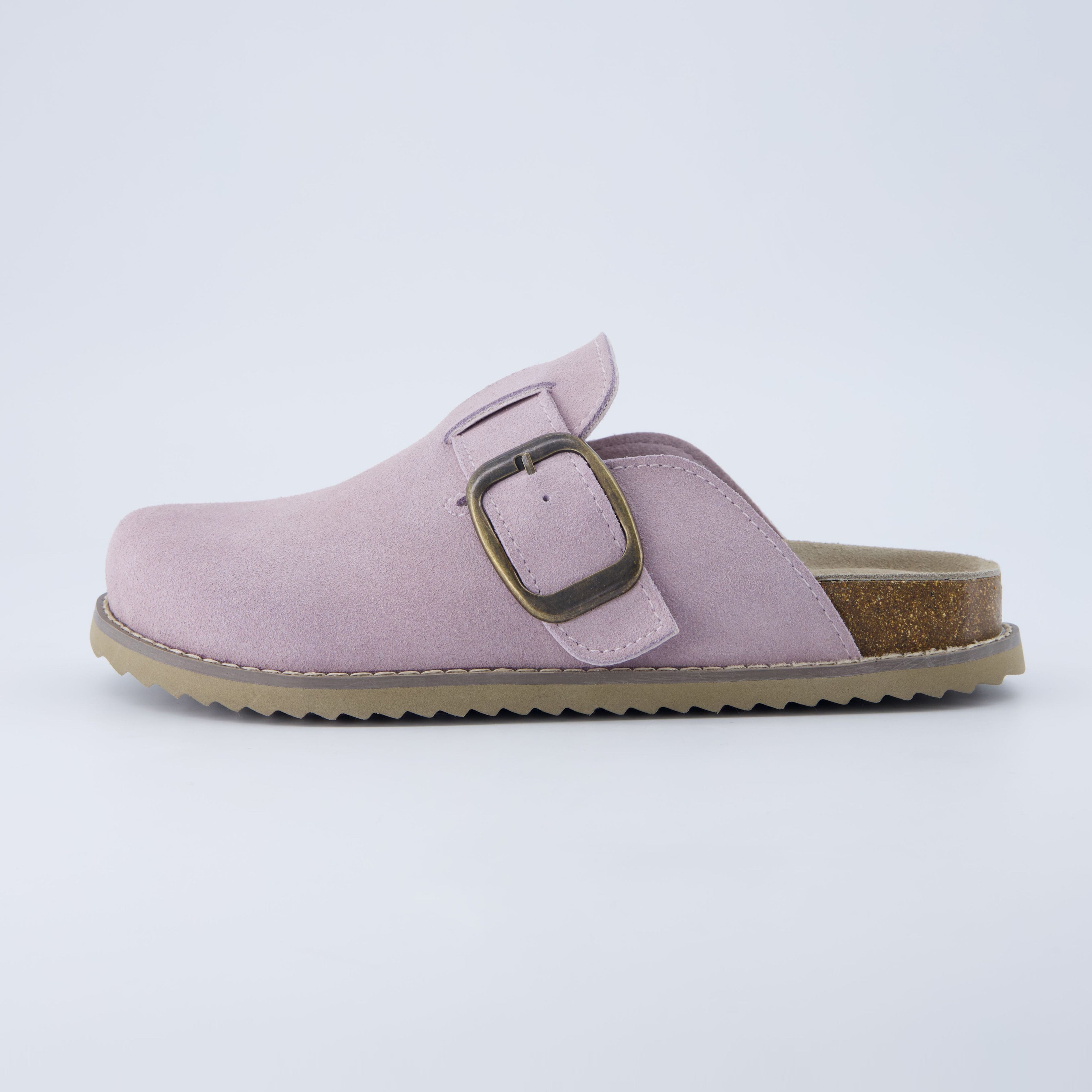 Blain Suede Slip-On Clogs Lavender