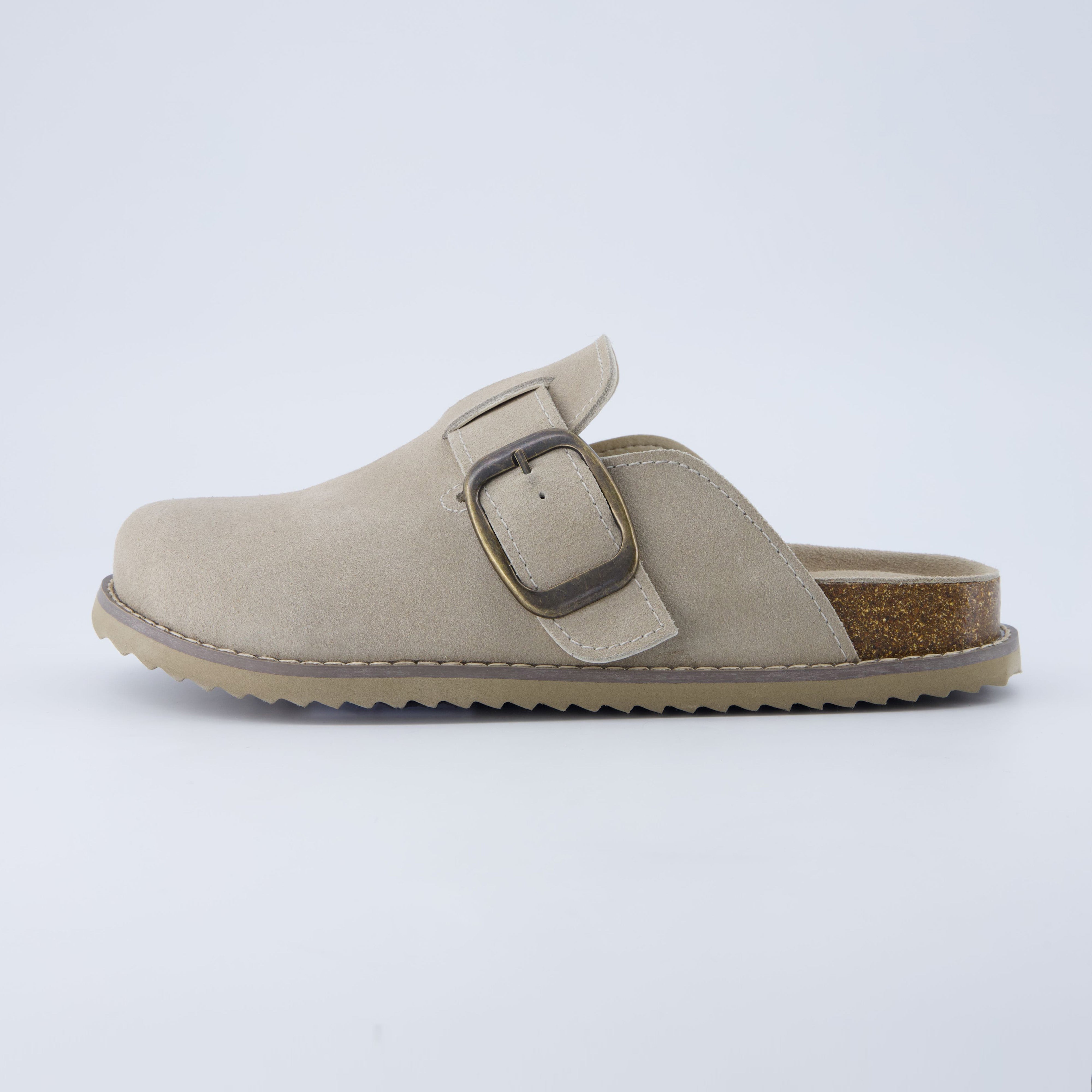 Blain Suede Slip-On Clogs Putty