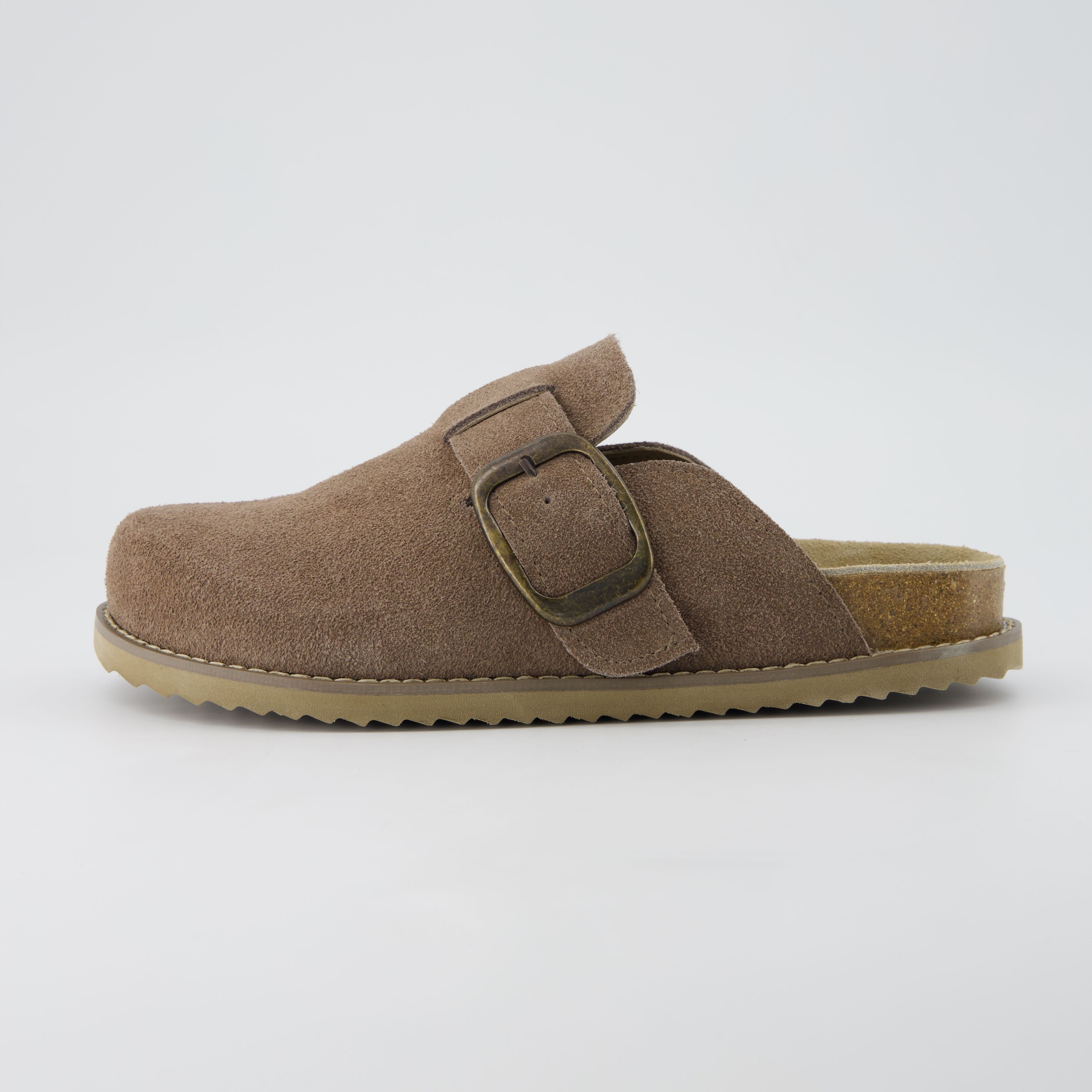 Blain Suede Slip-On Clogs Taupe