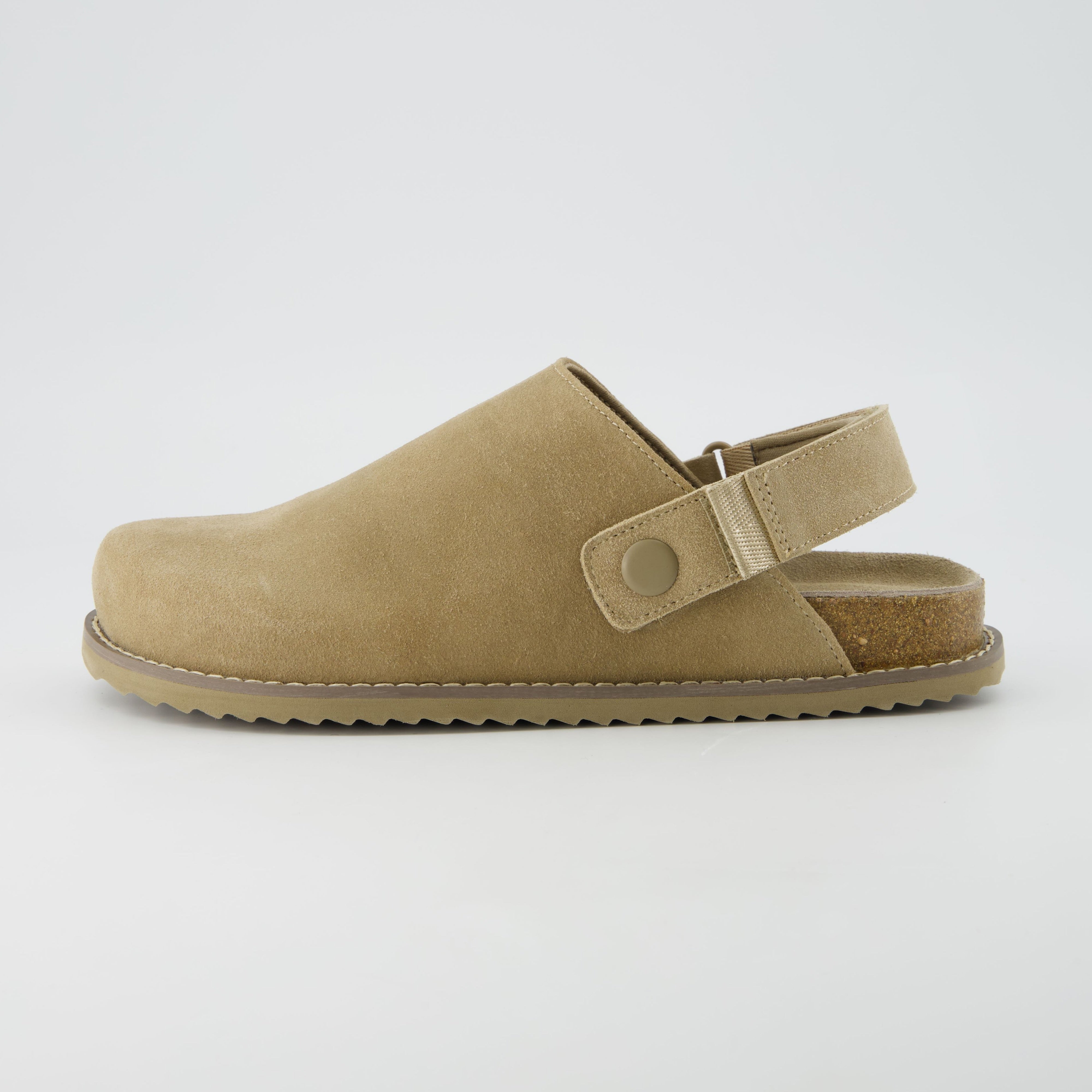 Boulder Suede Clog Biscuit