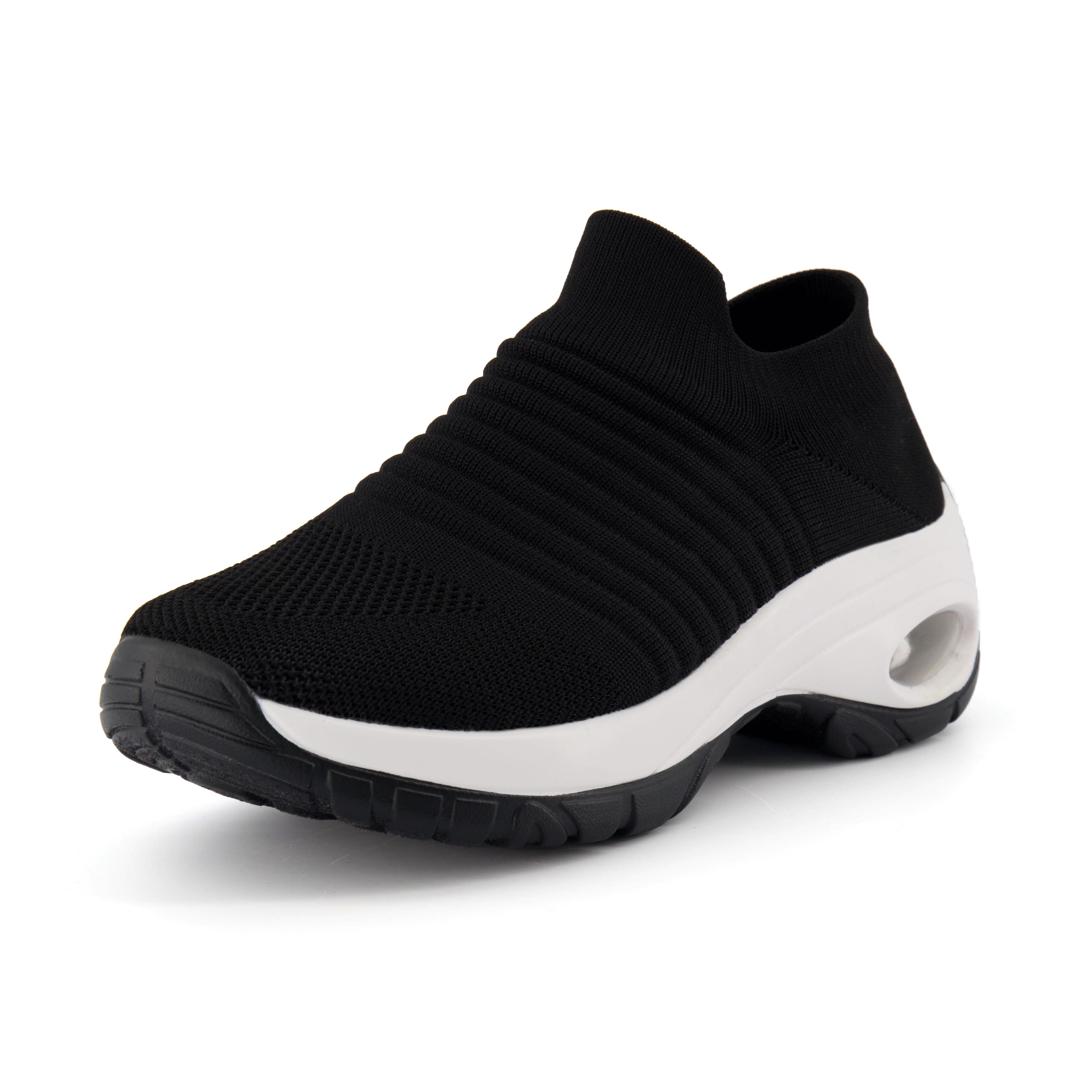 Breeze Knit Trainer Black White