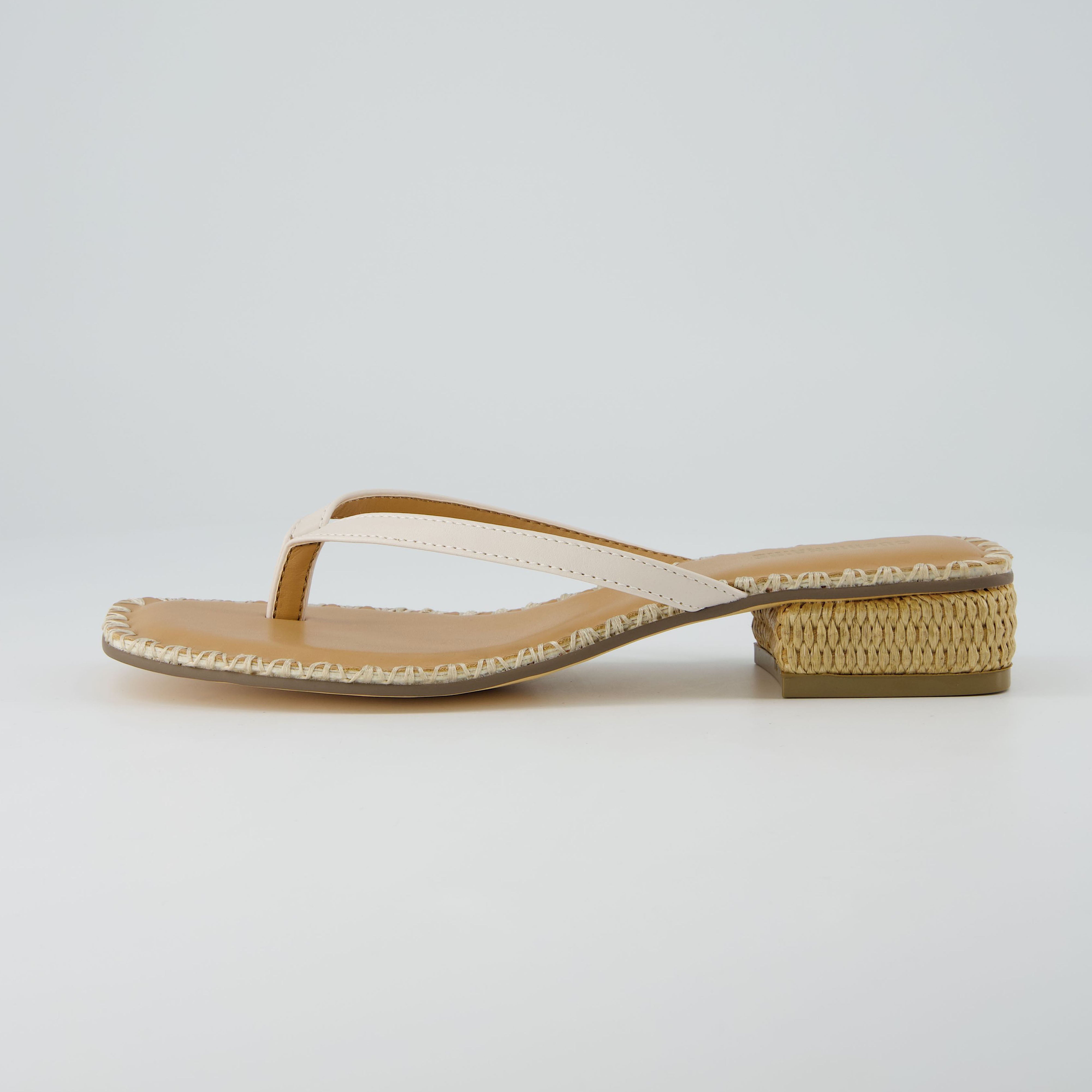 Breezy Heeled Thong Sandal Ivory