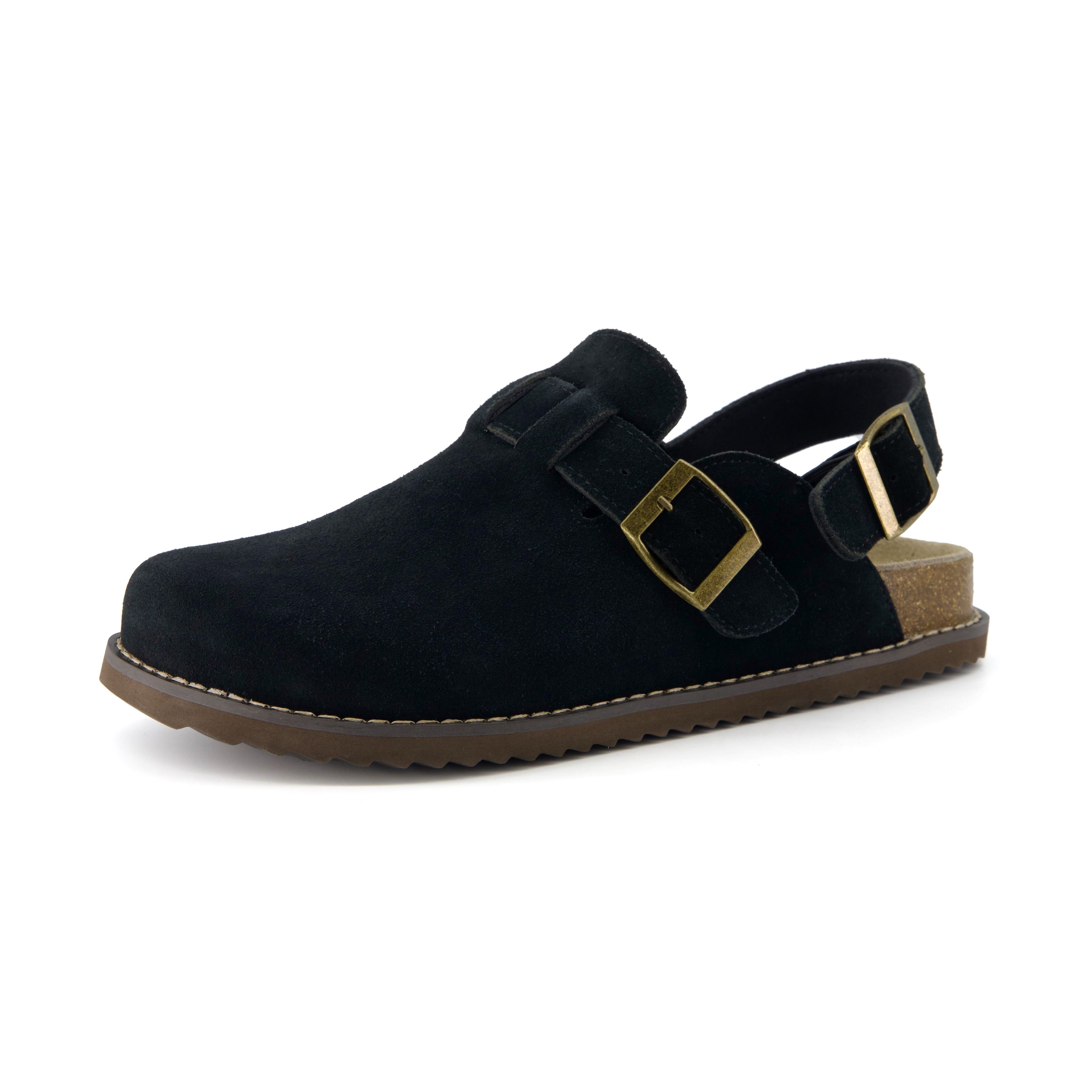 Brooklyn Suede Clogs Black