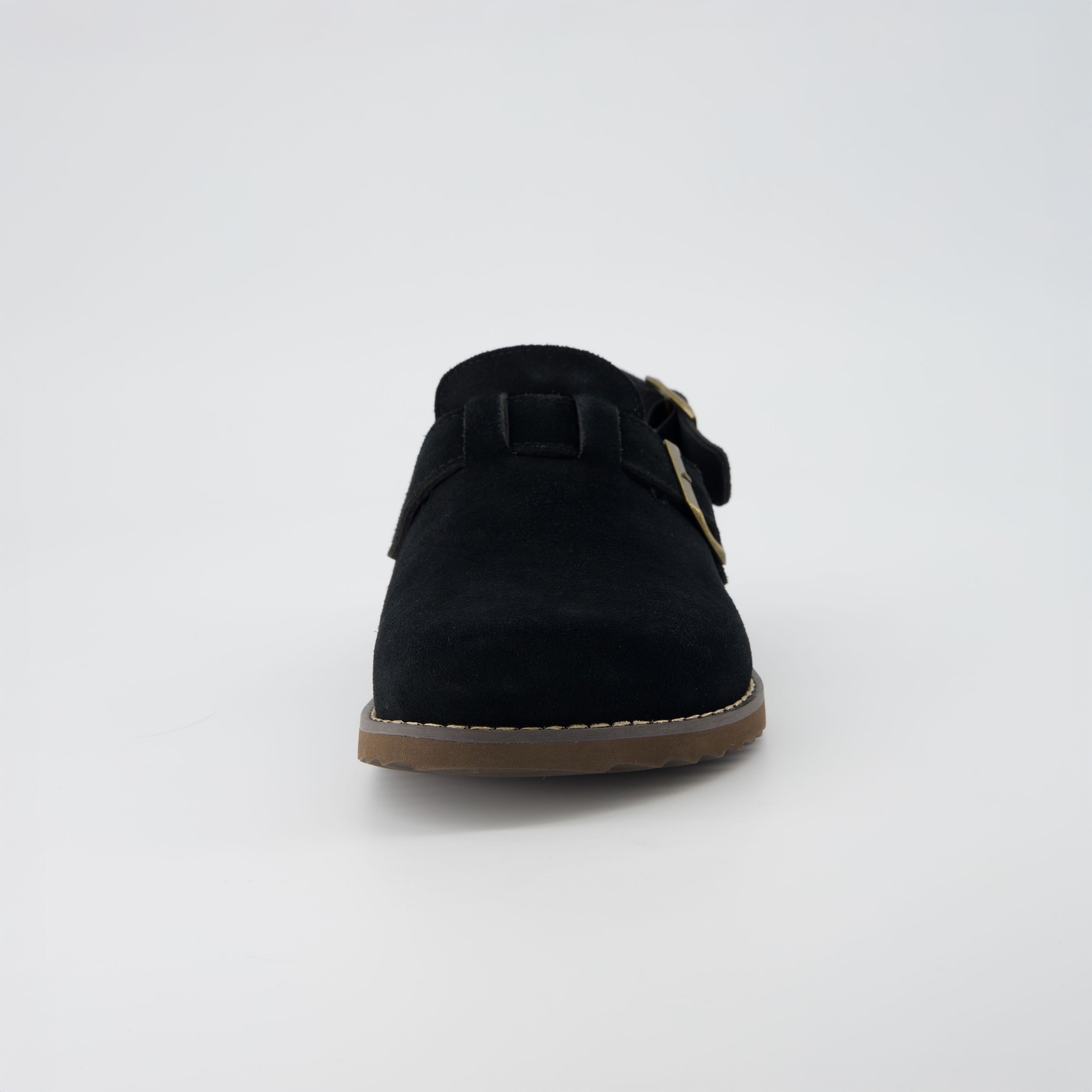 Brooklyn Suede Clogs Black