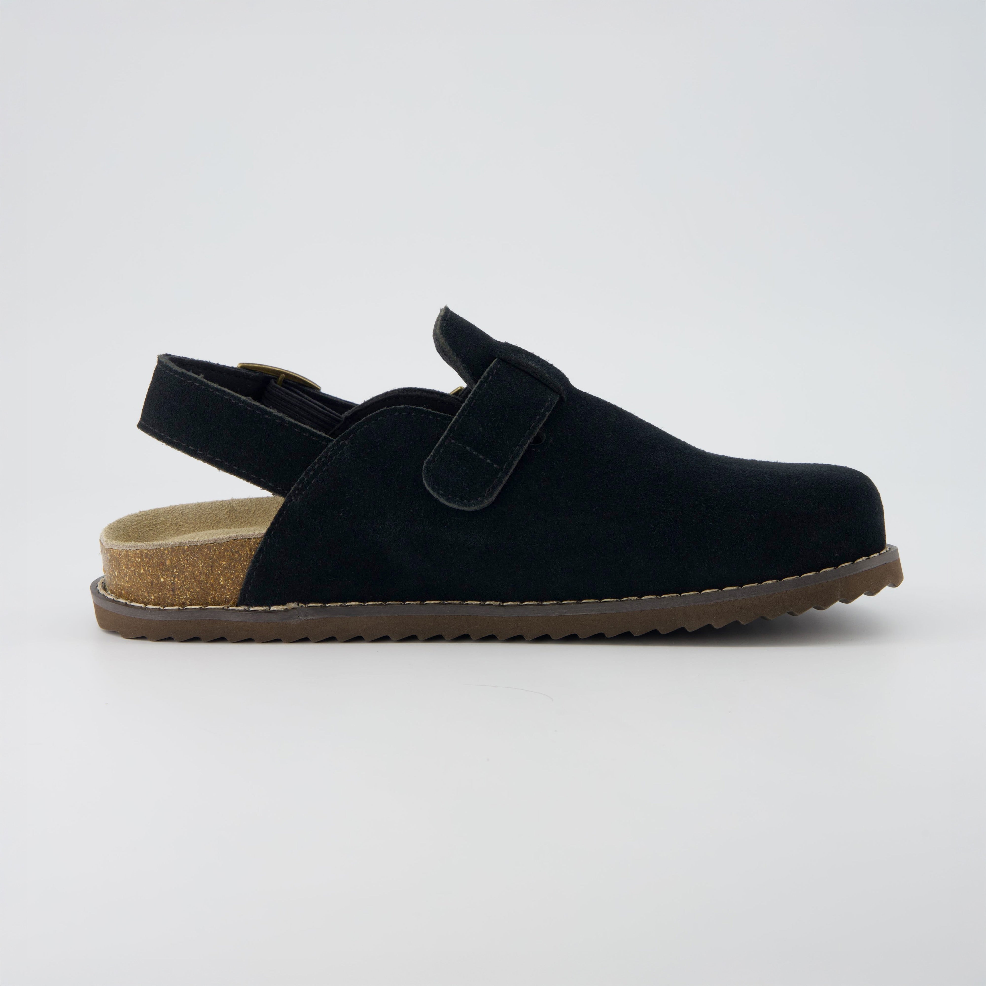 Brooklyn Suede Clogs Black