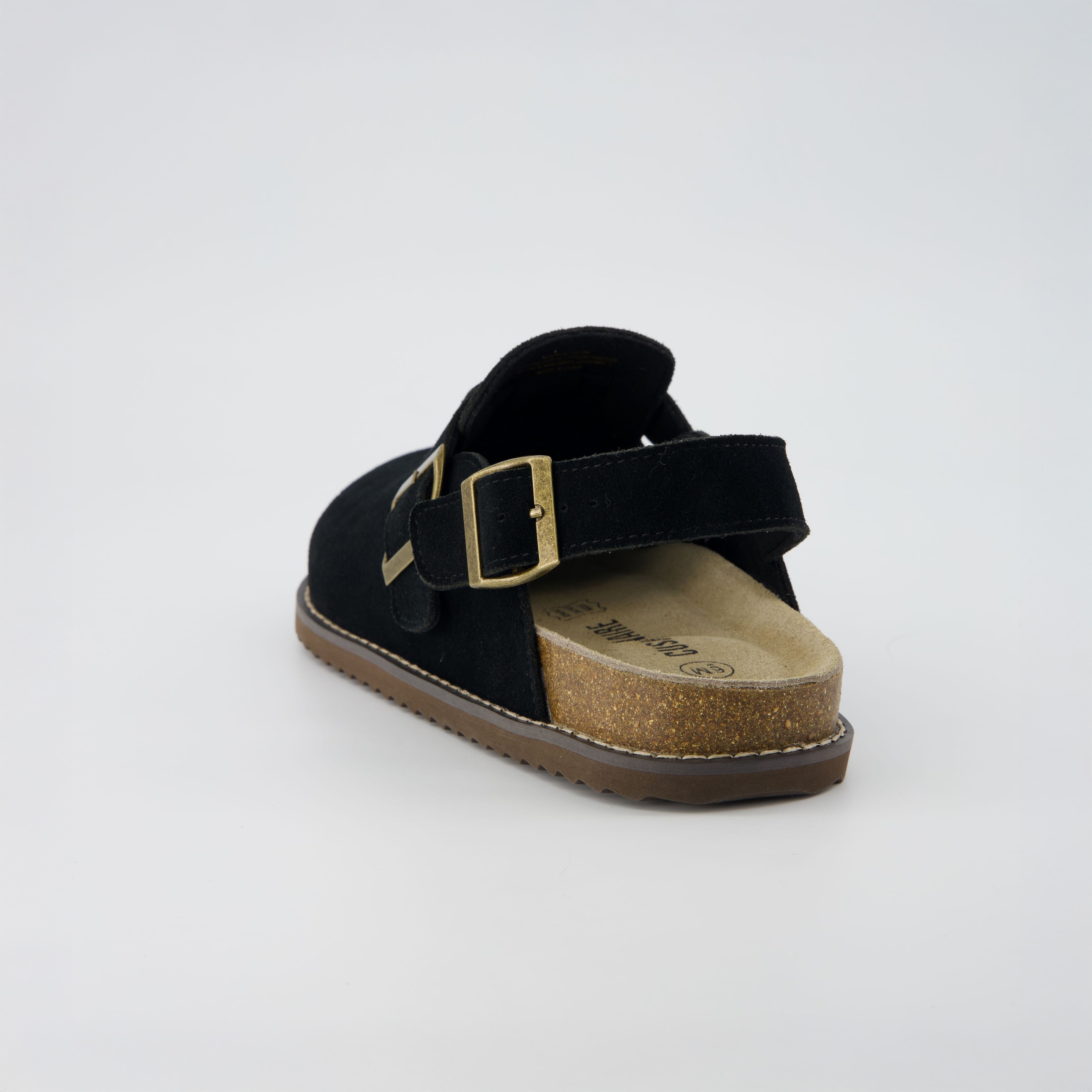 Brooklyn Suede Clogs Black