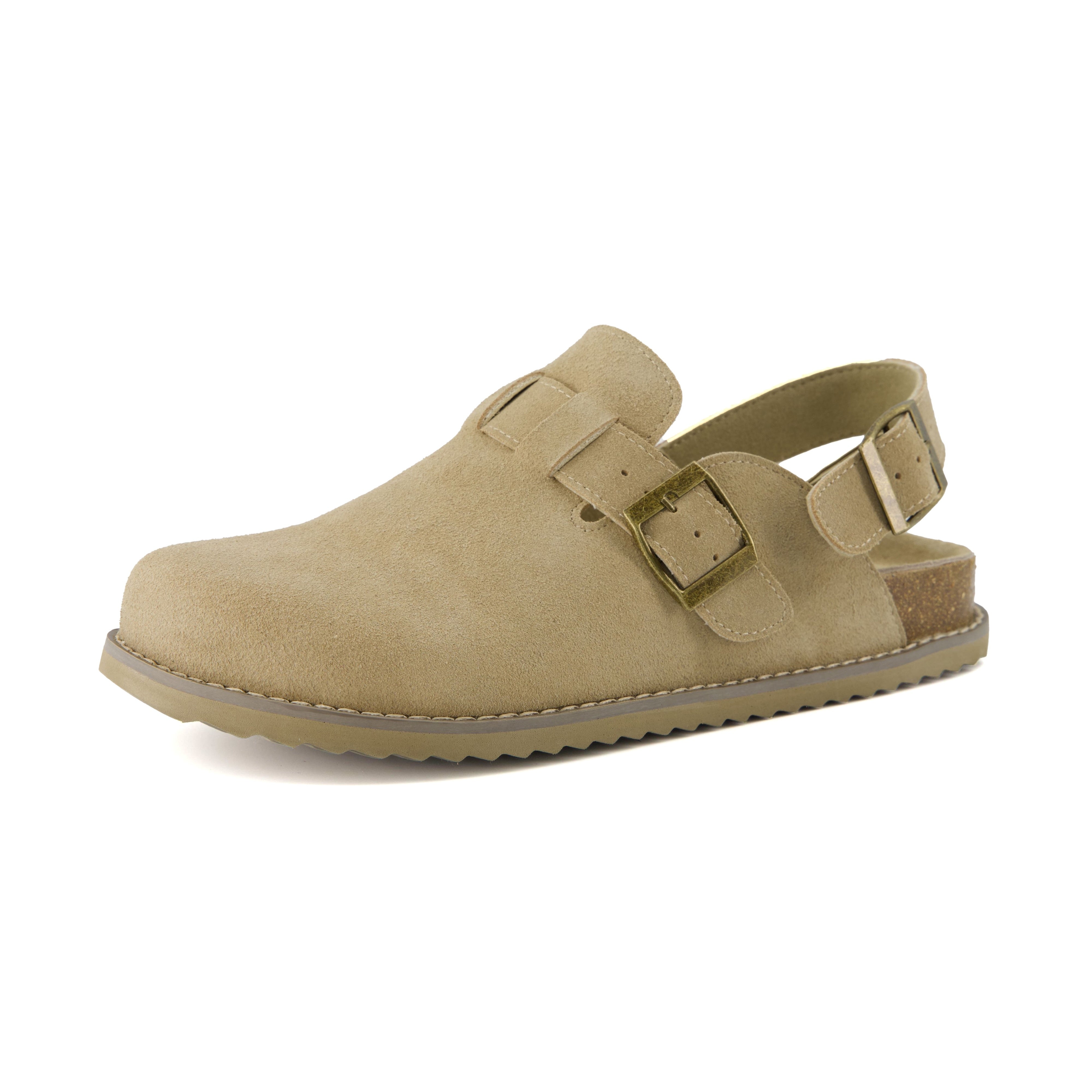 Brooklyn Suede Clogs Biscuit