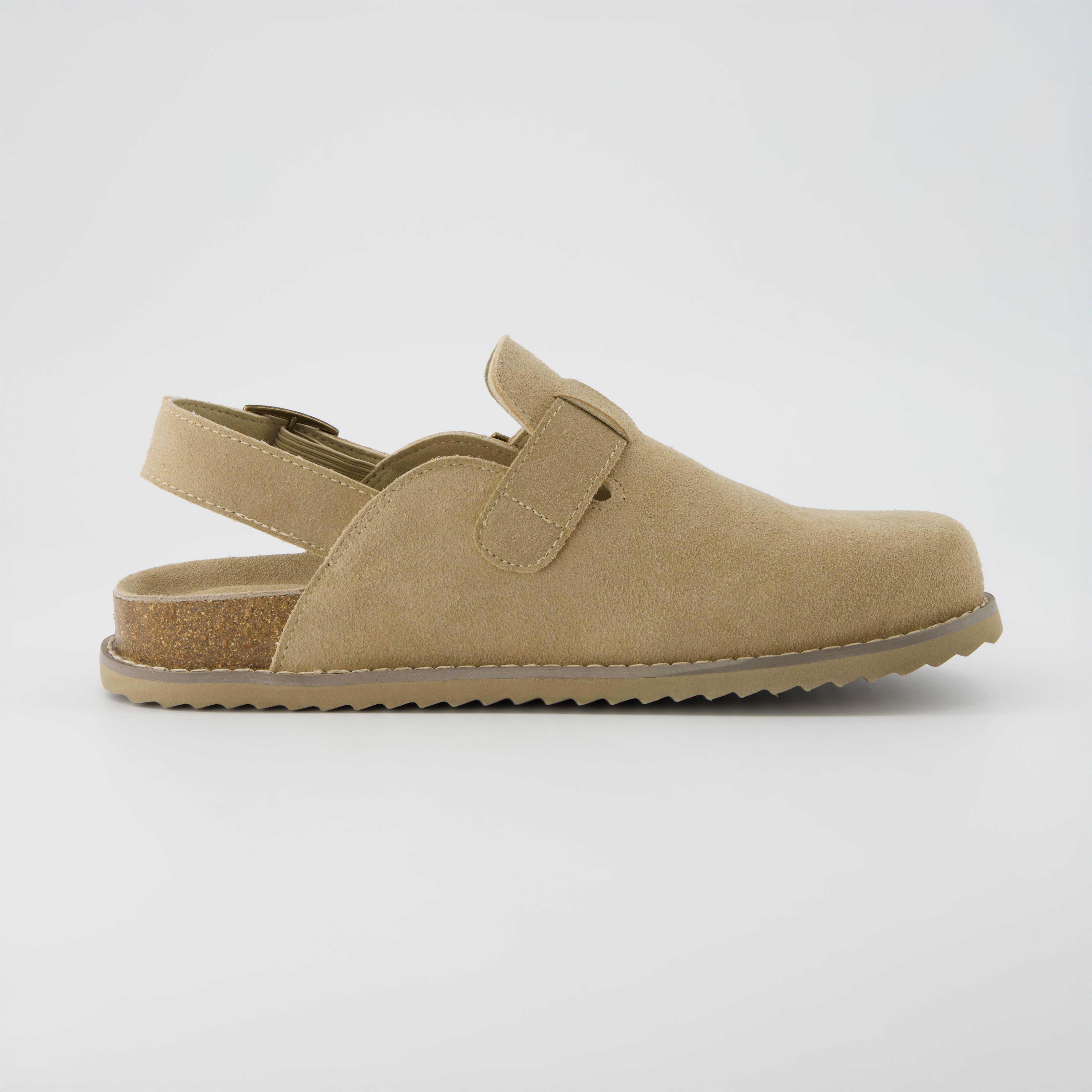 Brooklyn Suede Clogs Biscuit