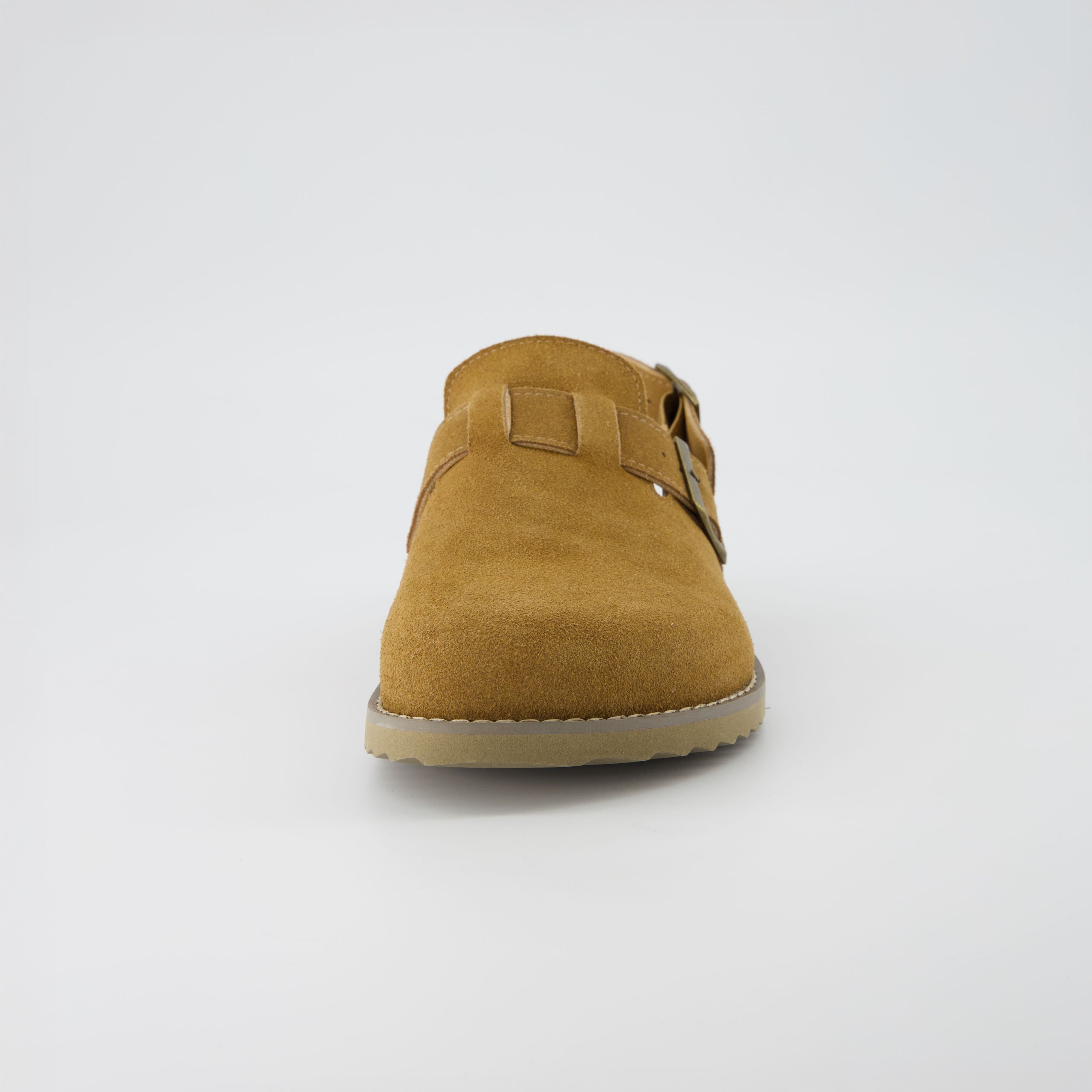 Brooklyn Suede Clogs Chestnut