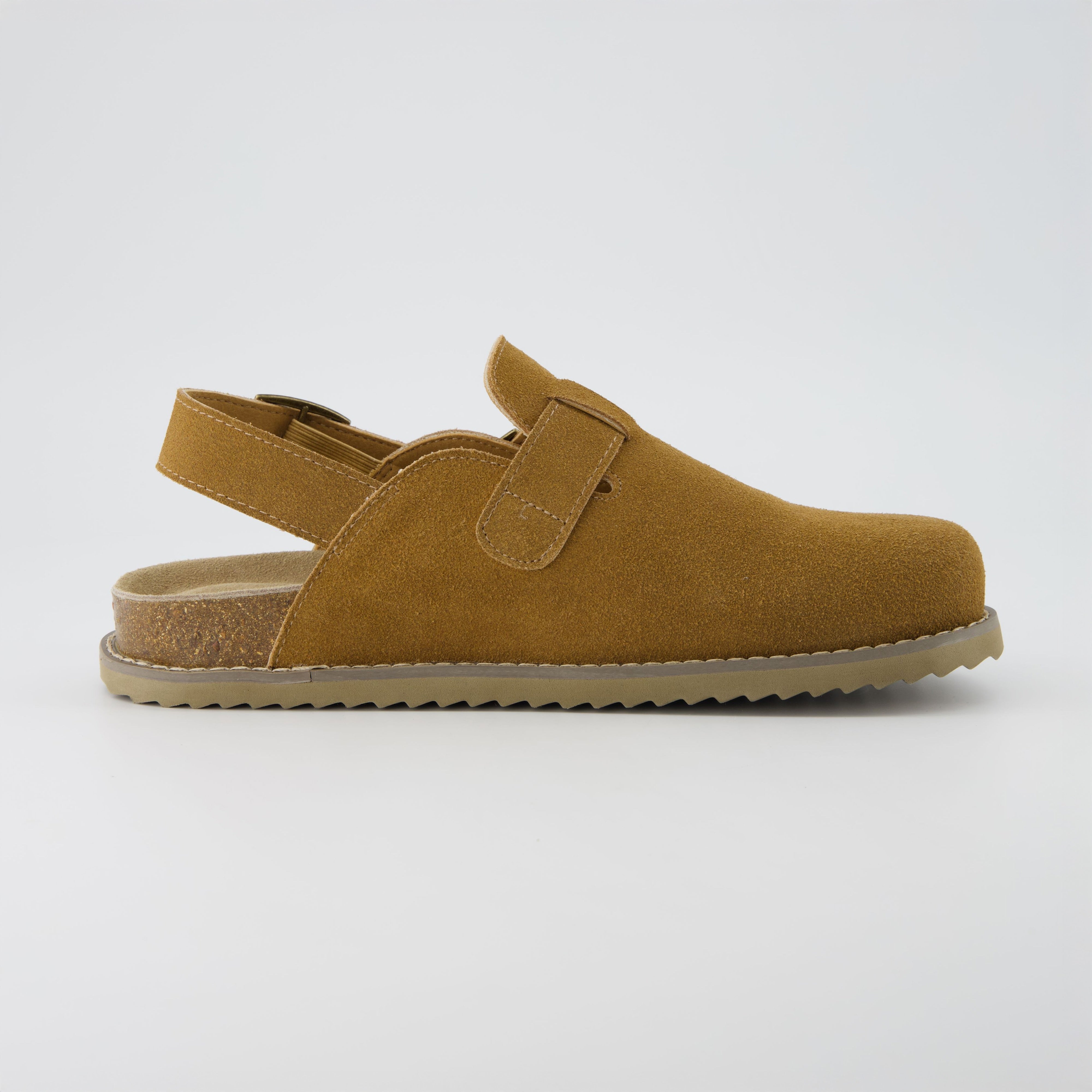 Brooklyn Suede Clogs Chestnut