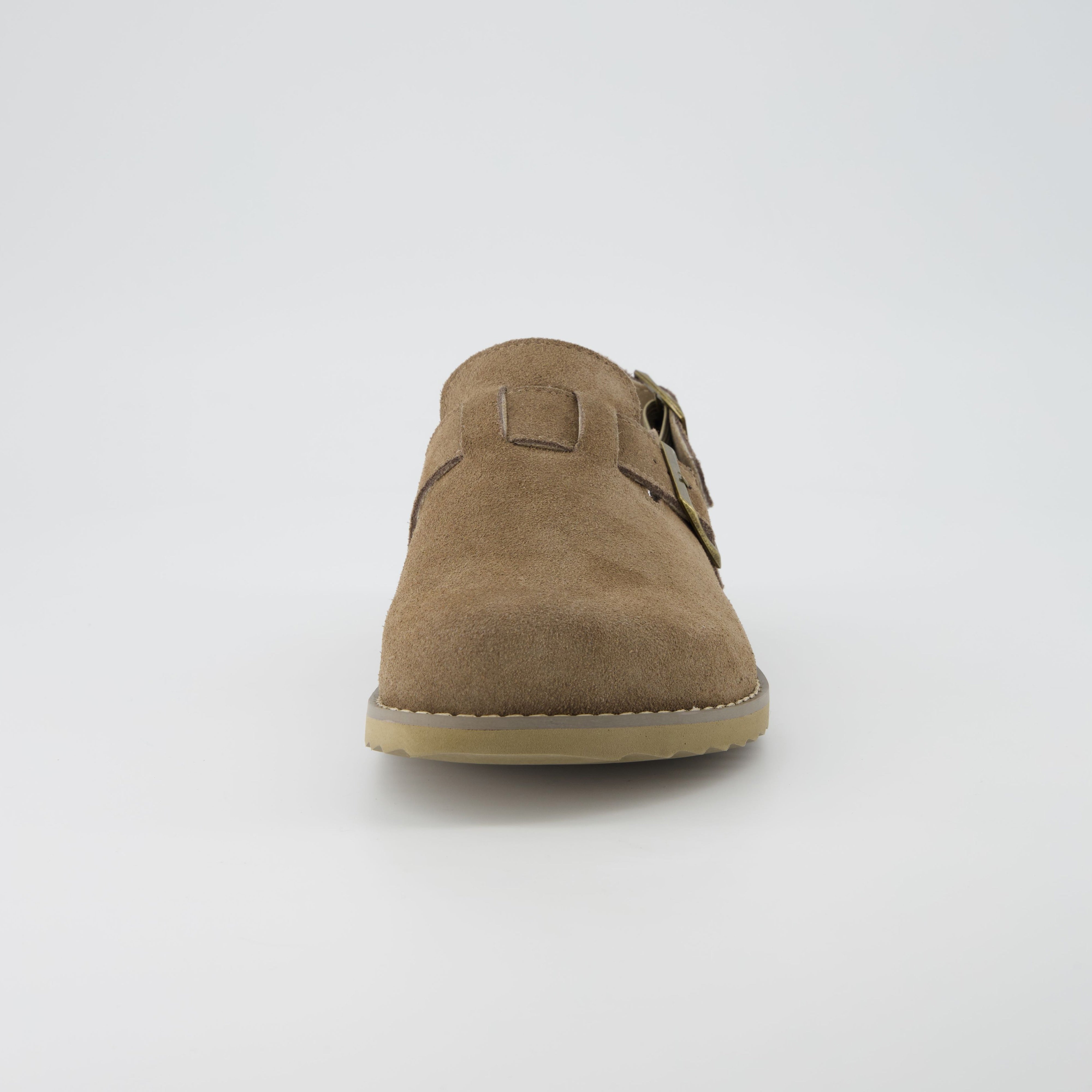 Brooklyn Suede Clogs Taupe