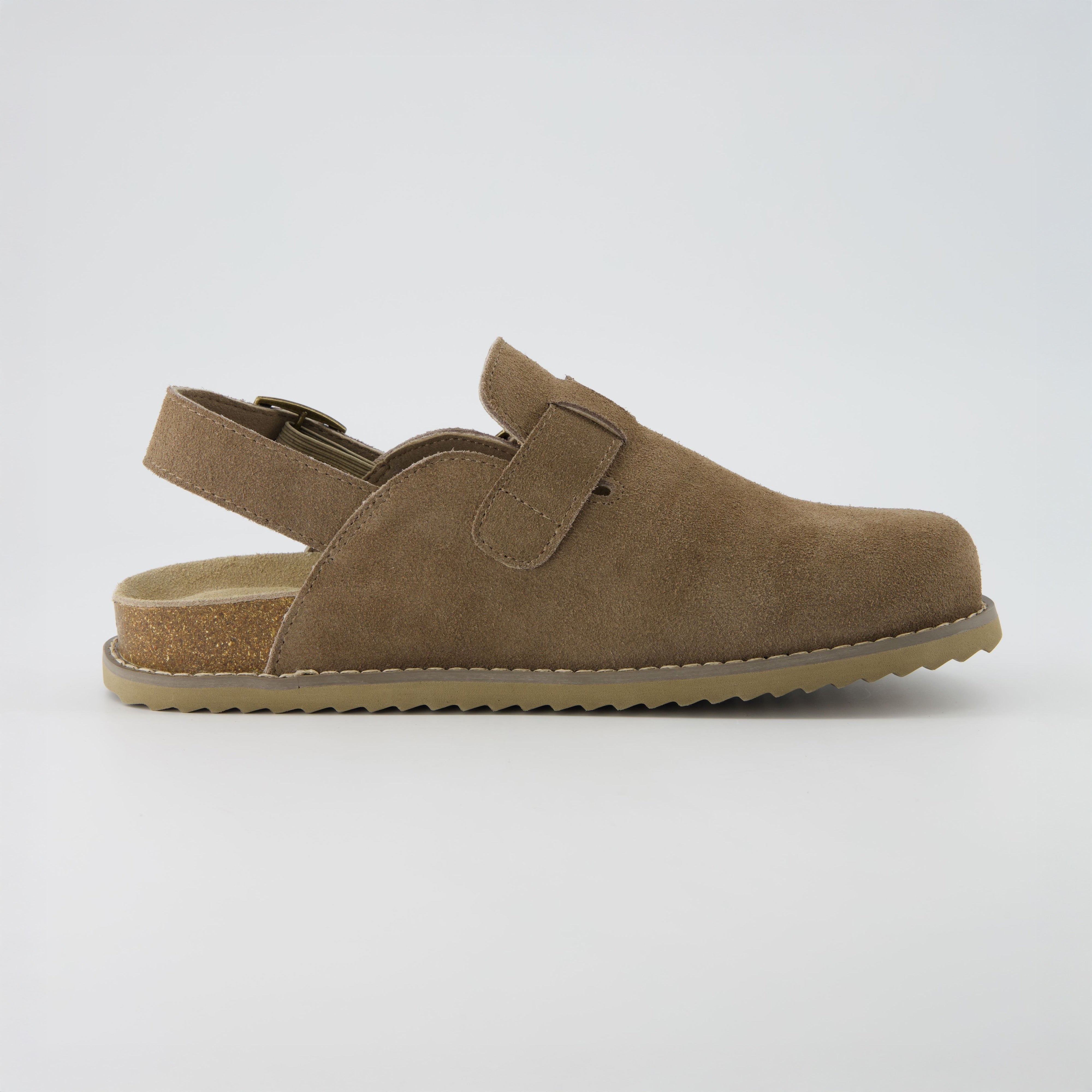 Brooklyn Suede Clogs Taupe