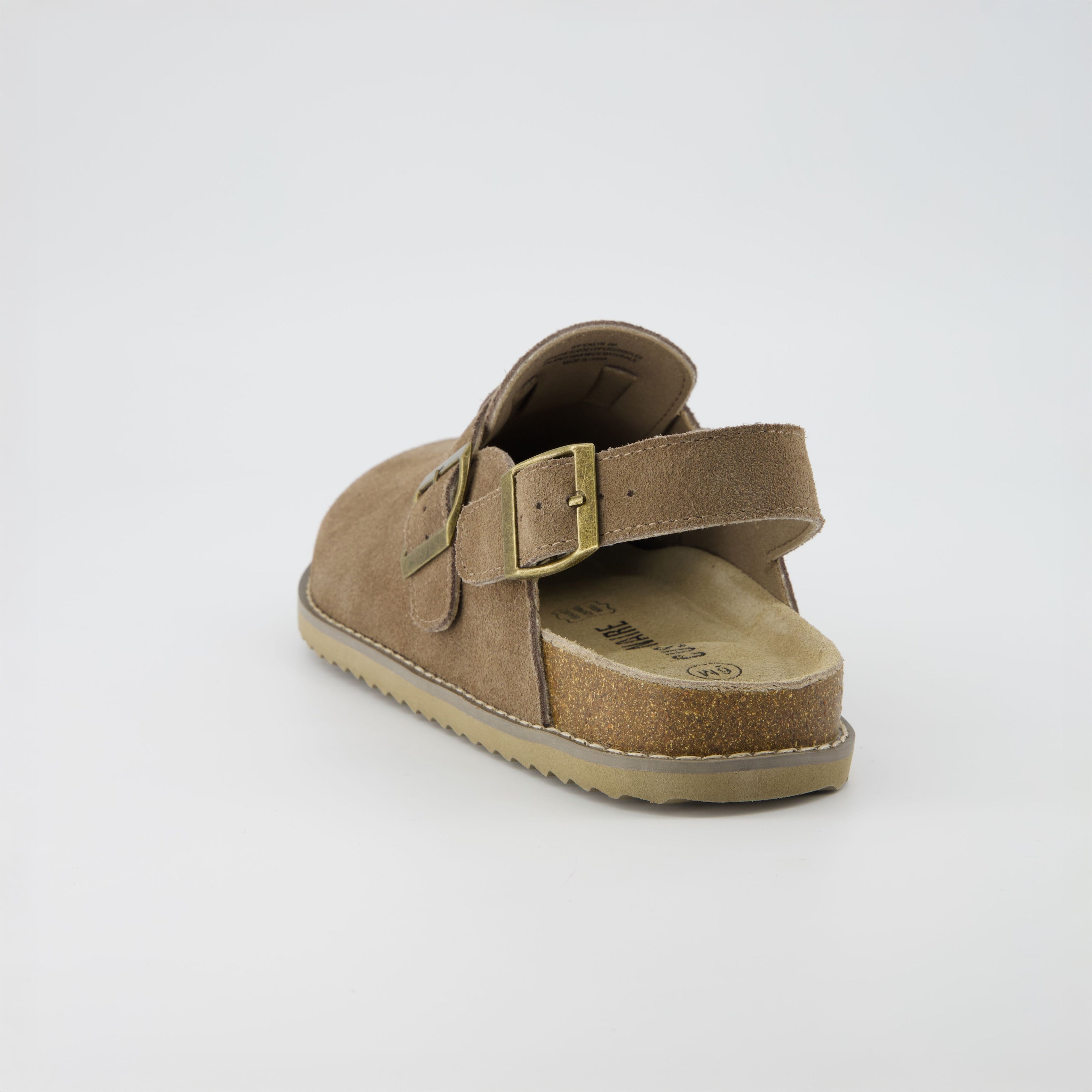 Brooklyn Suede Clogs Taupe