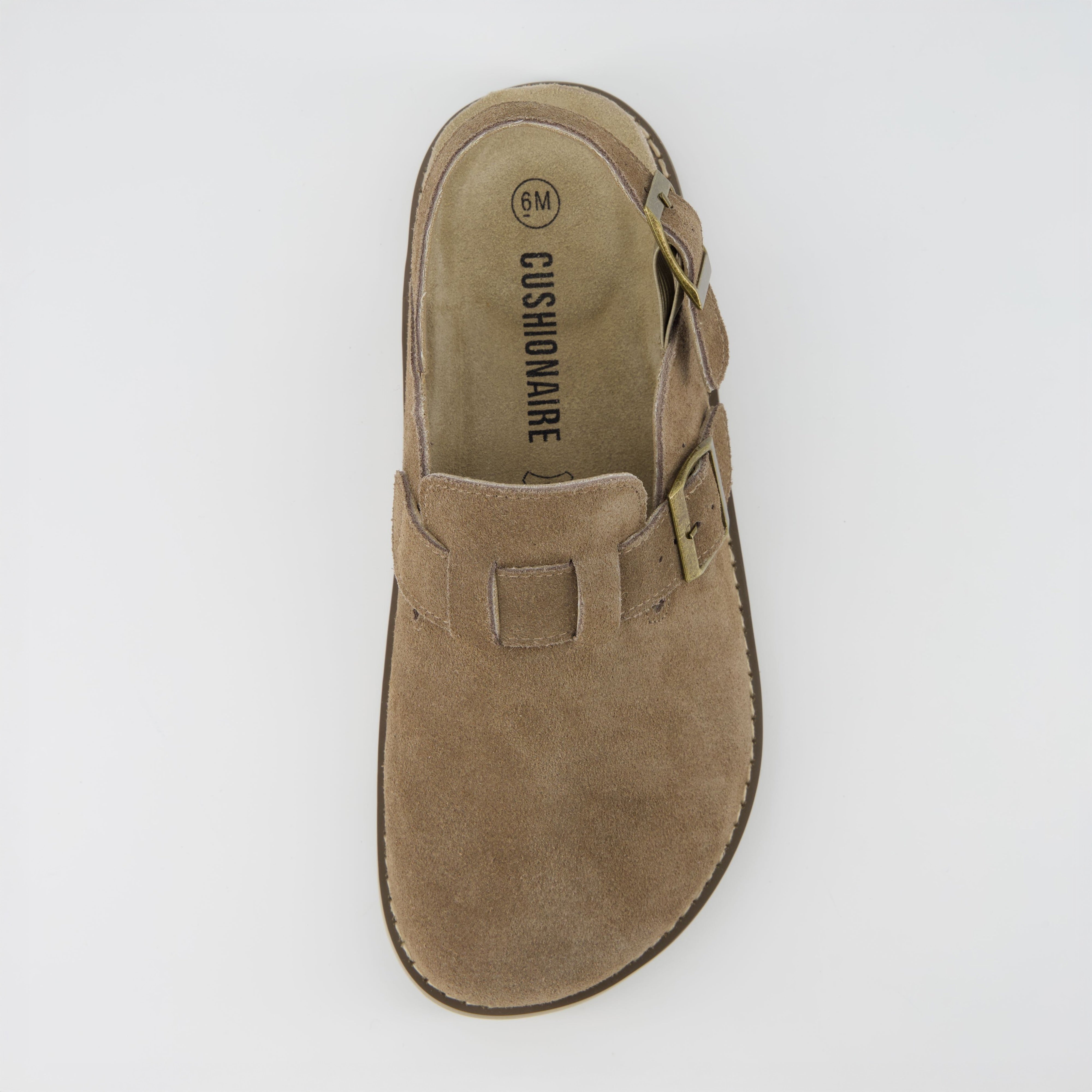 Brooklyn Suede Clogs Taupe