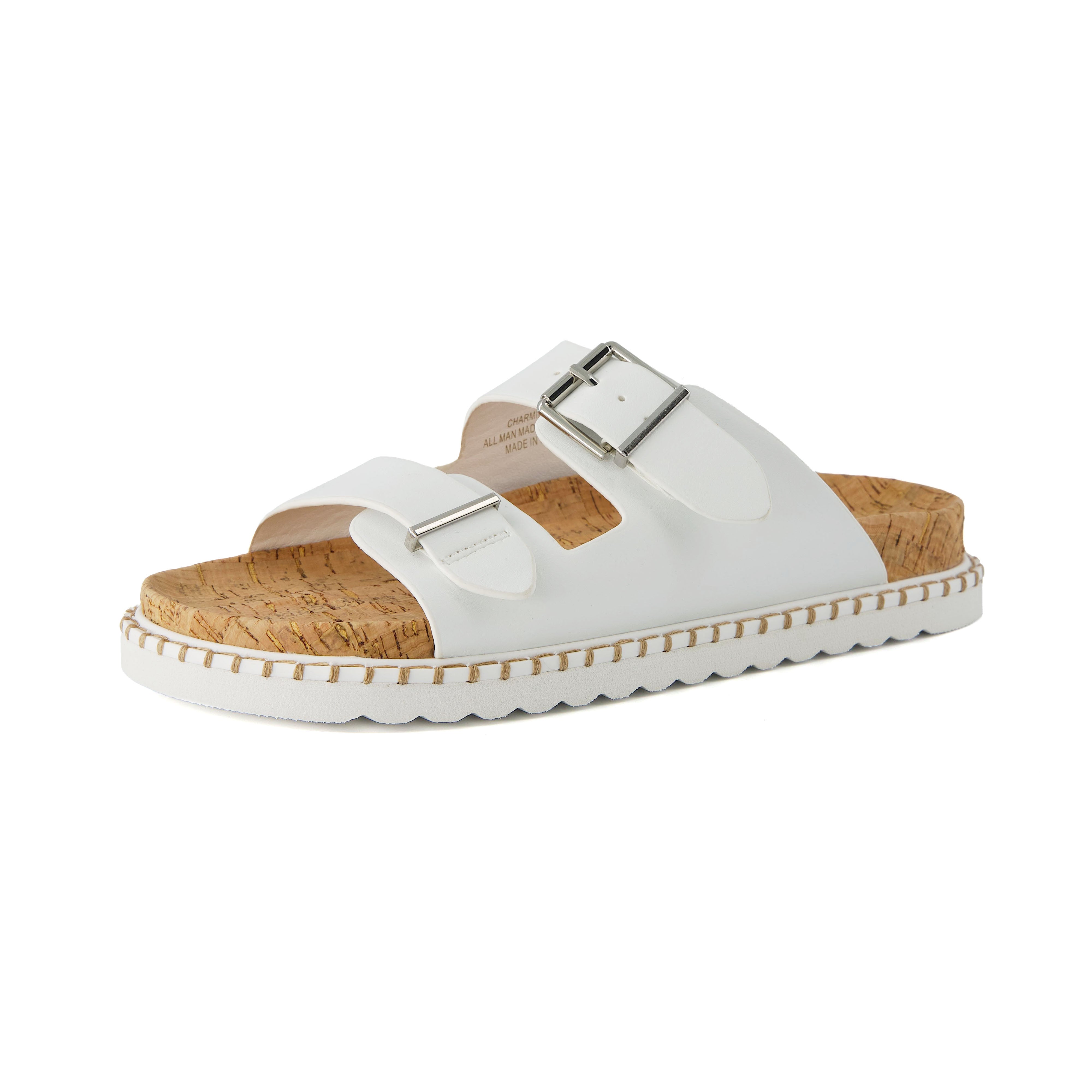 Charming Cork Footbed Sandal White