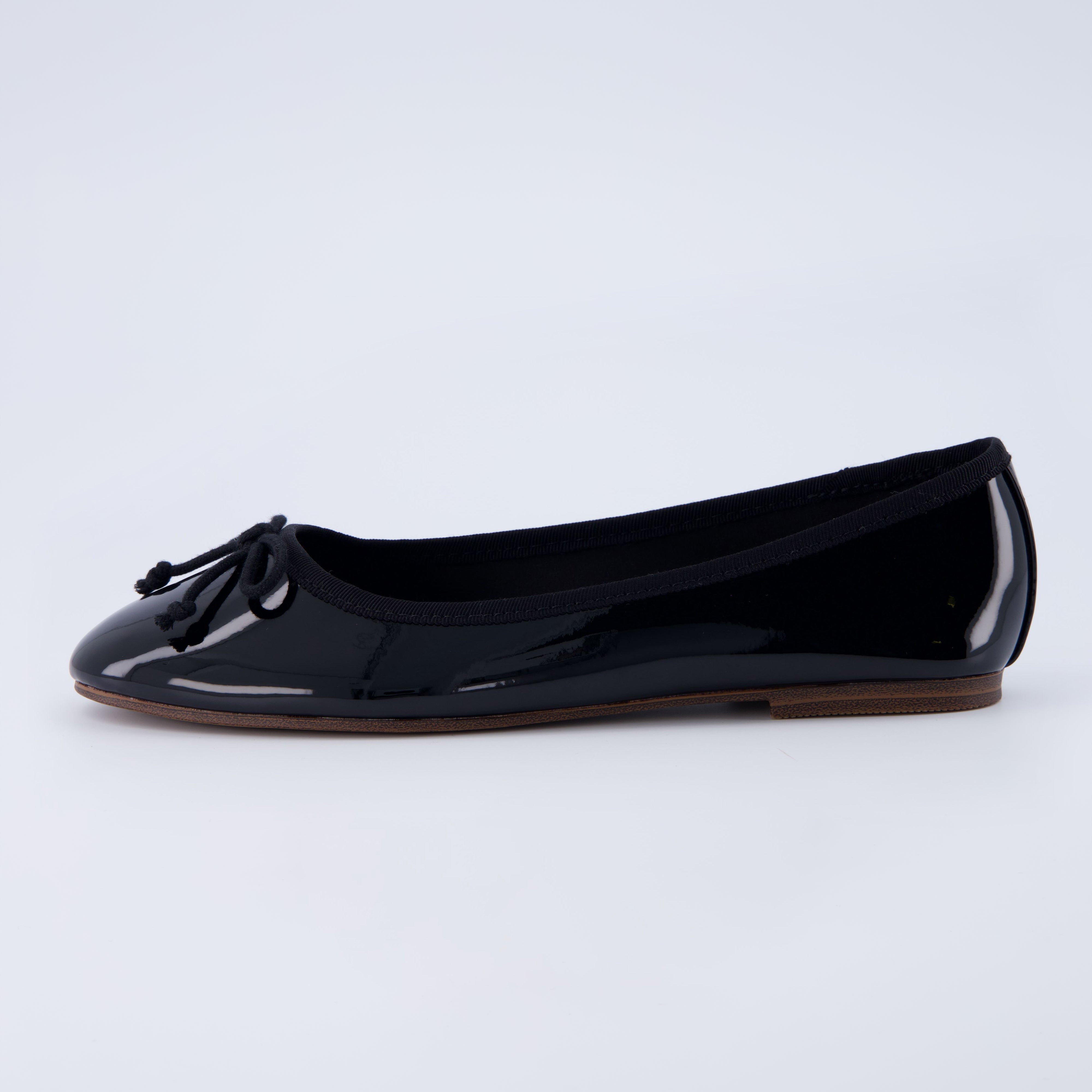 Como Ballerina Flat Black Patent