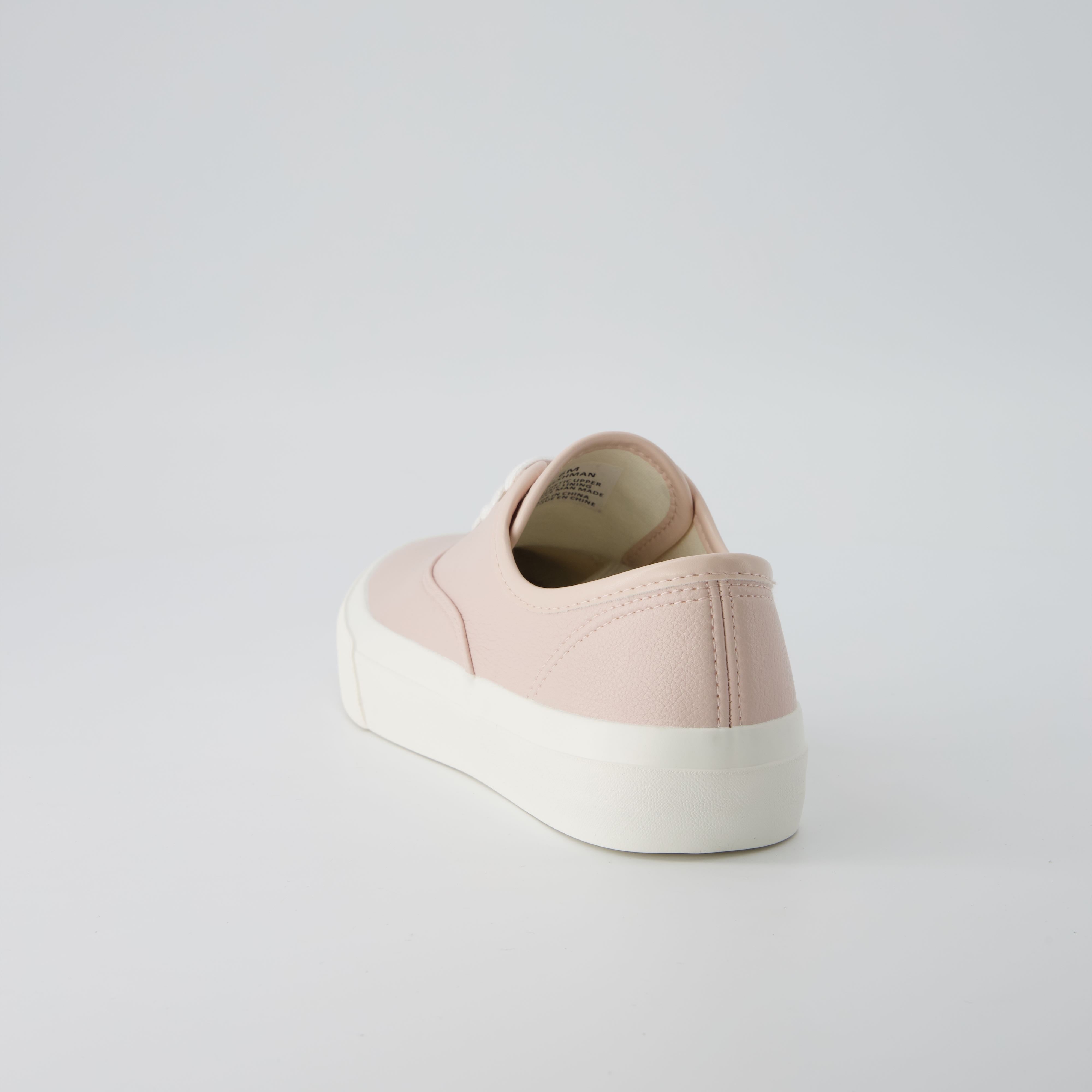 Freshman Canvas Lace-Up Sneaker Blush Vegan Leather