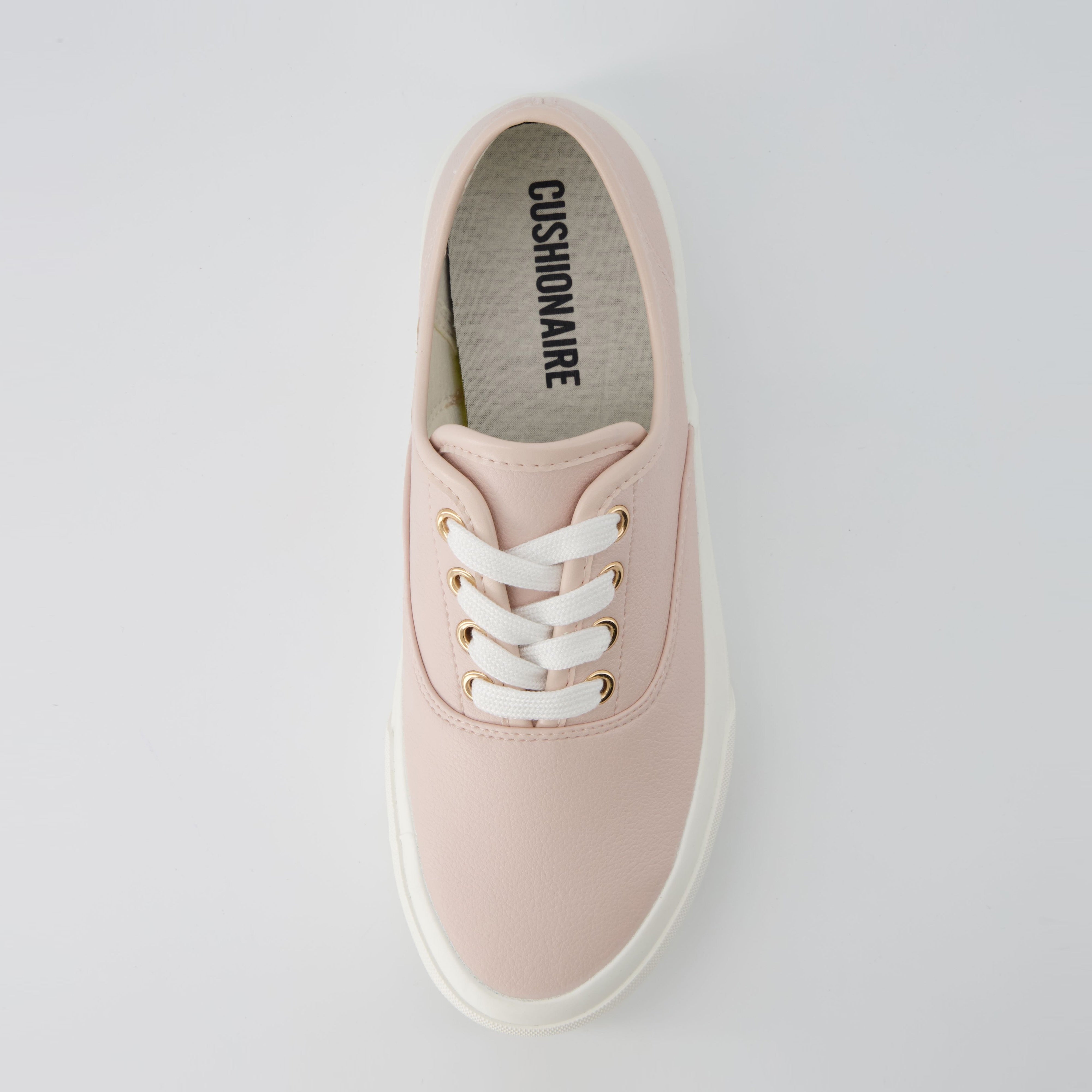 Freshman Canvas Lace-Up Sneaker Blush Vegan Leather