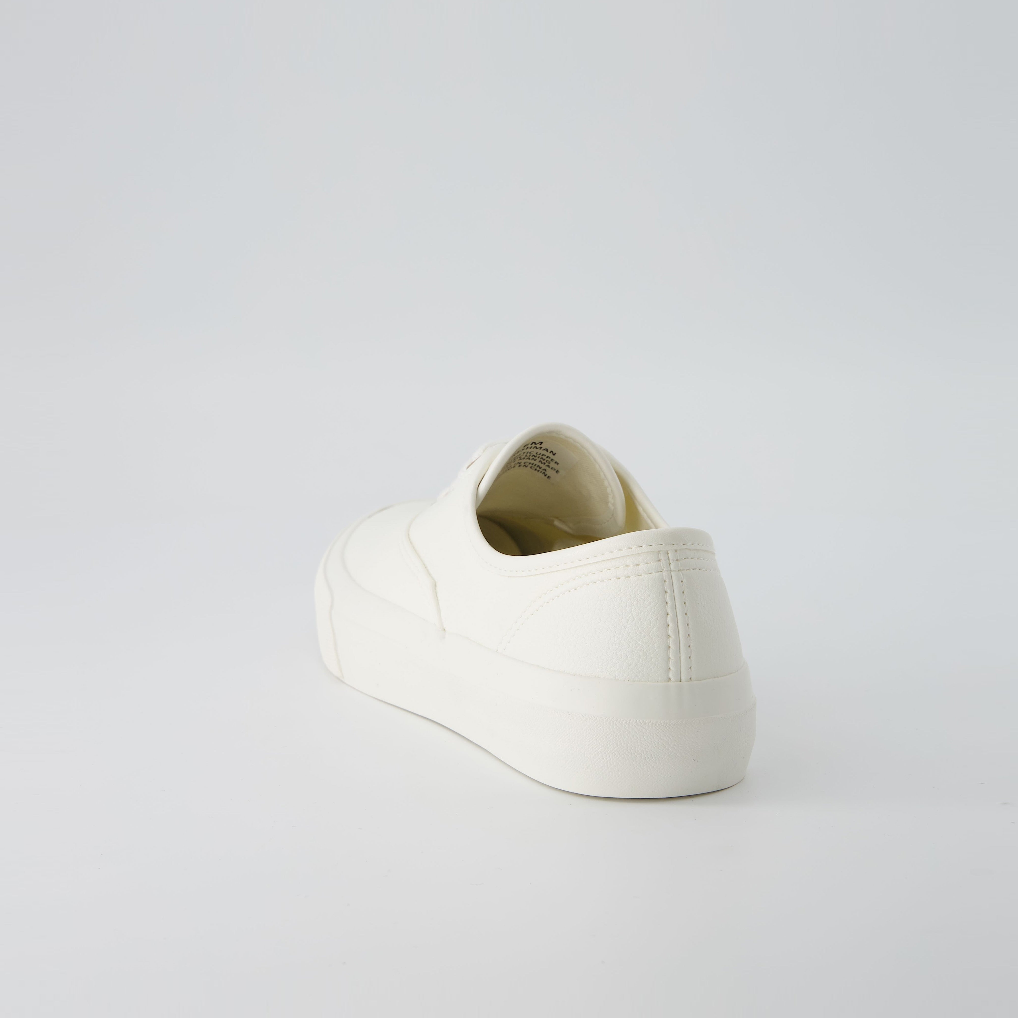 Freshman Canvas Lace-Up Sneaker White Vegan Leather