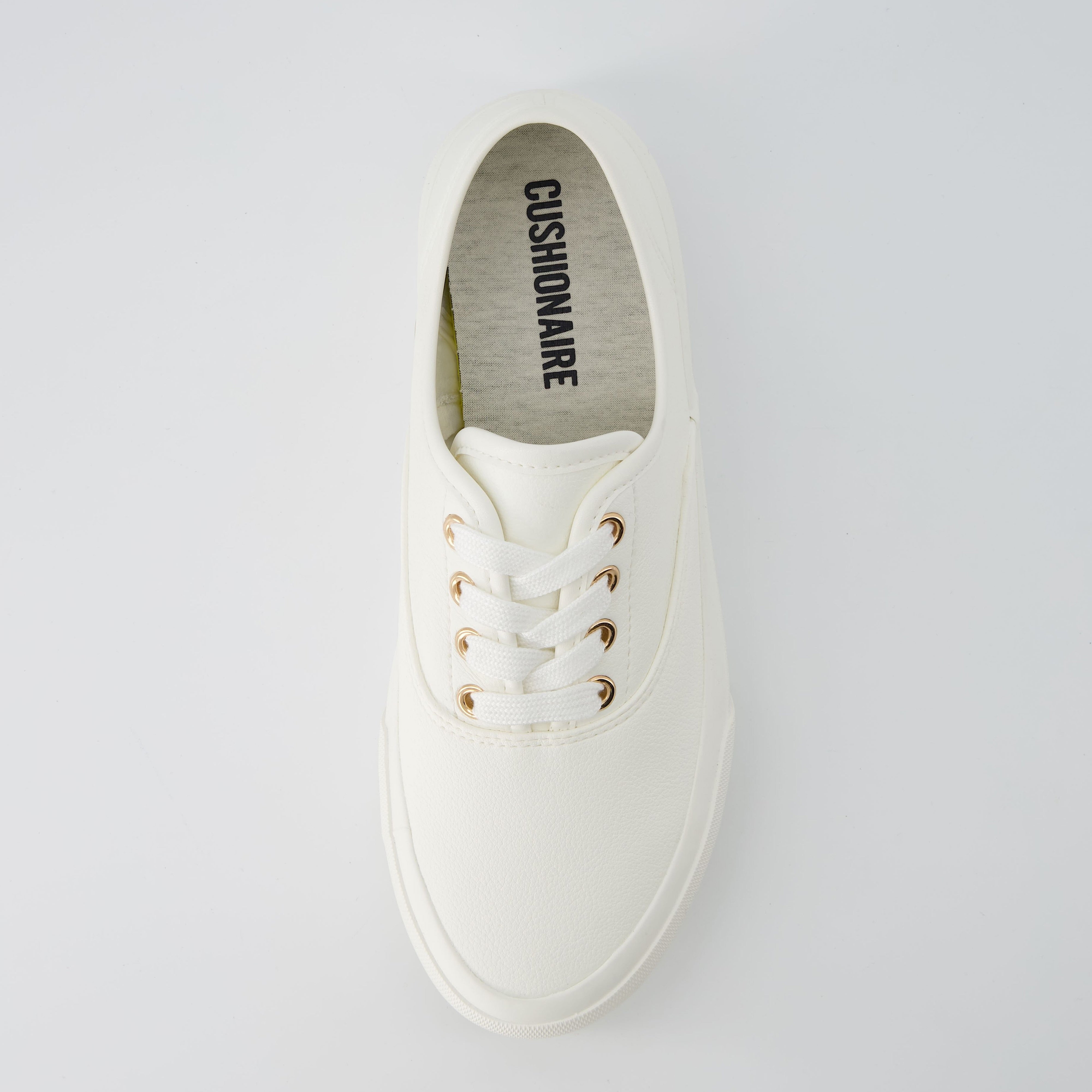 Freshman Canvas Lace-Up Sneaker White Vegan Leather