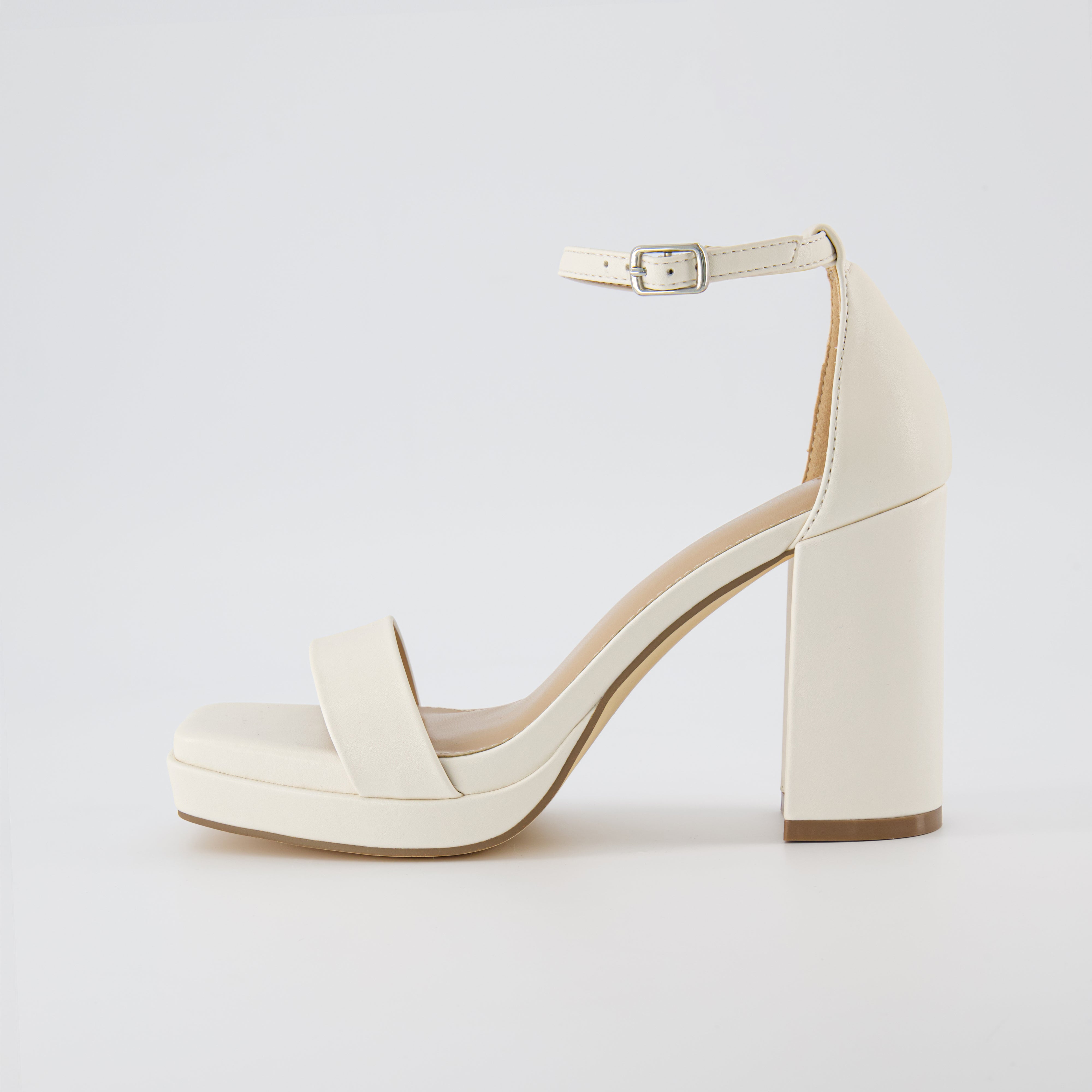 Nude Wide Fit Clear Block Heel Sandal, Shoes