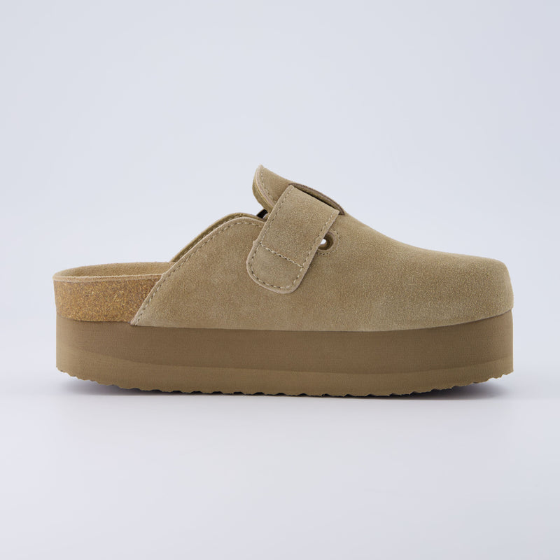 Cushionaire Women's Granola Suede Platform Clog