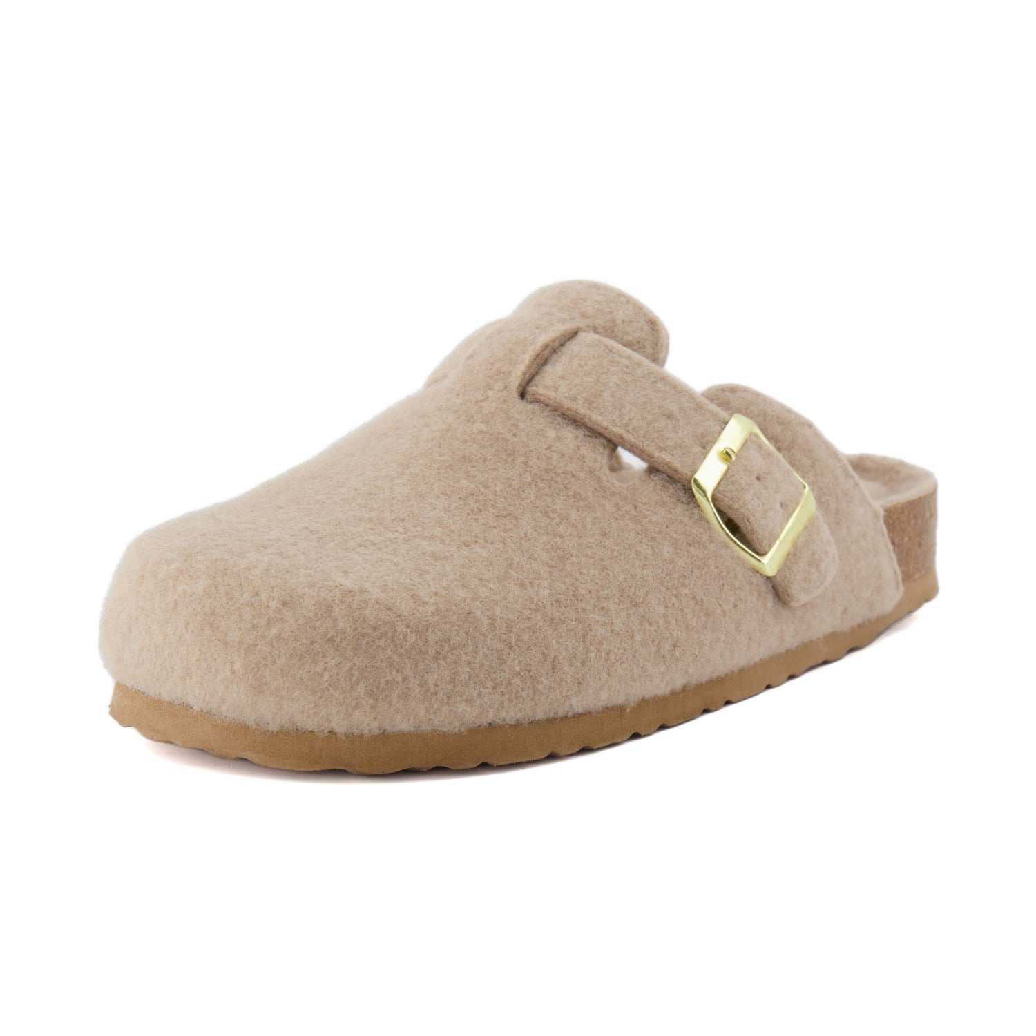 wool clogs with cork soles