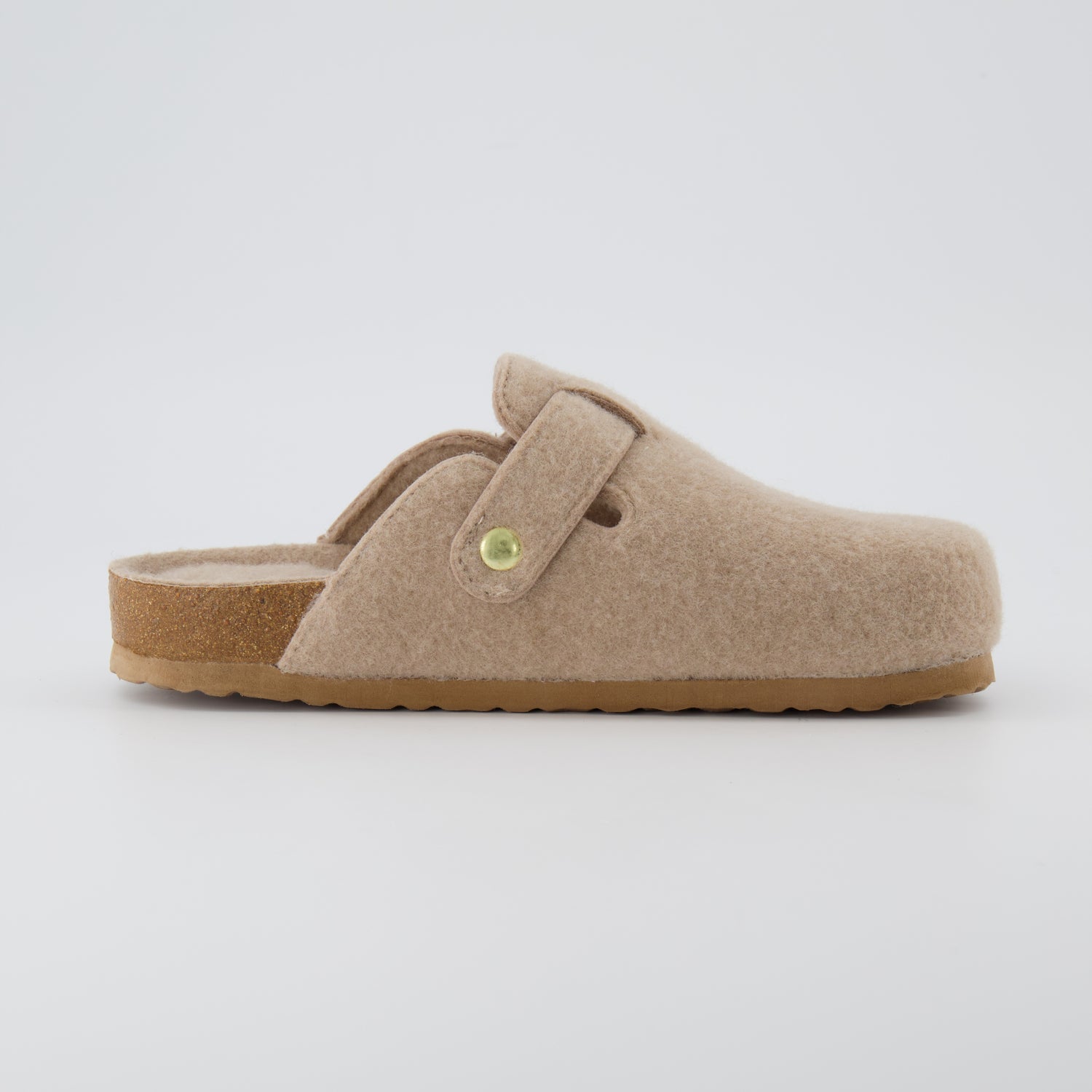 wool clogs with cork soles