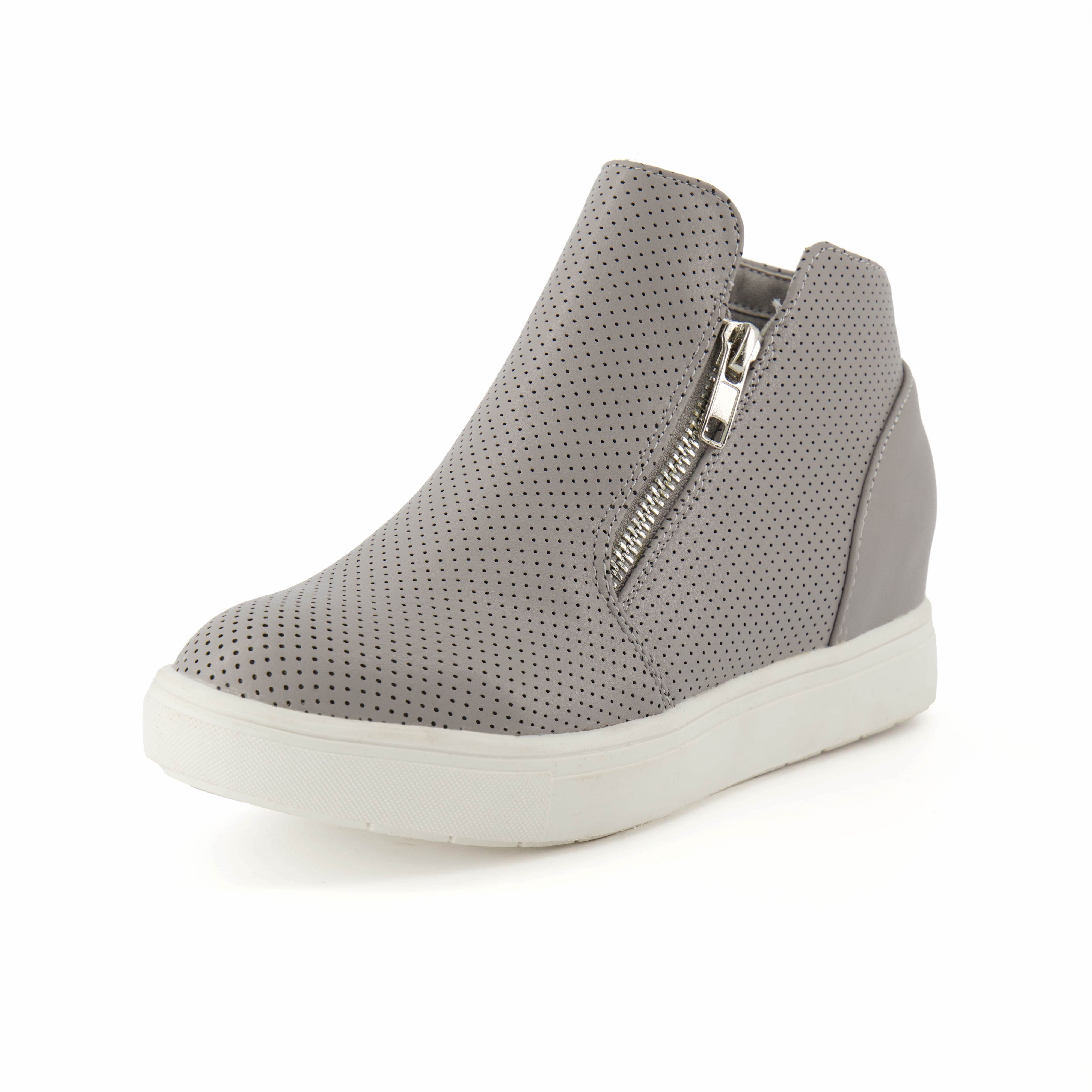 Grey hidden hotsell wedge sneakers