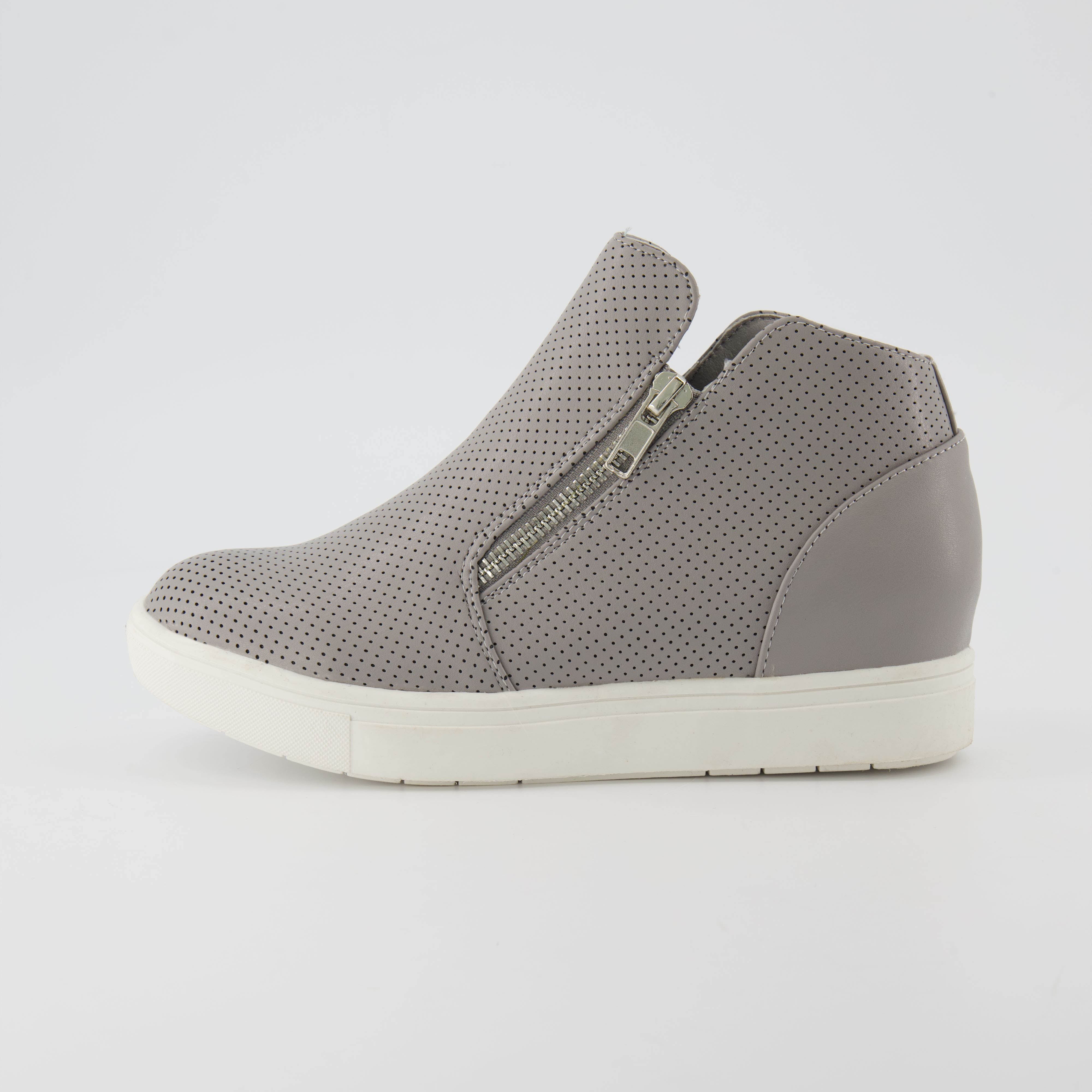 Grey hot sale wedge sneaker