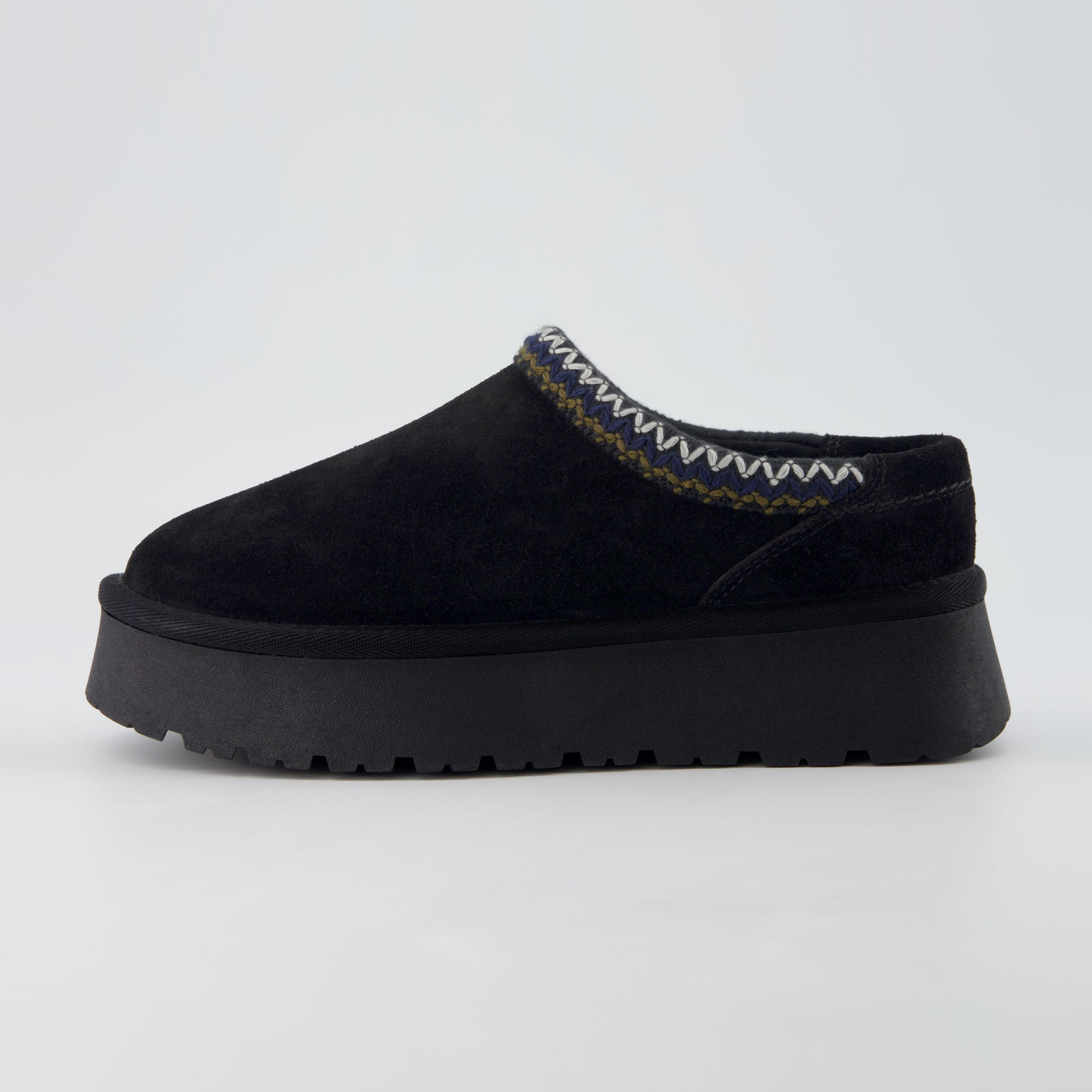 Kabuki Cozy Platform Slippers Black