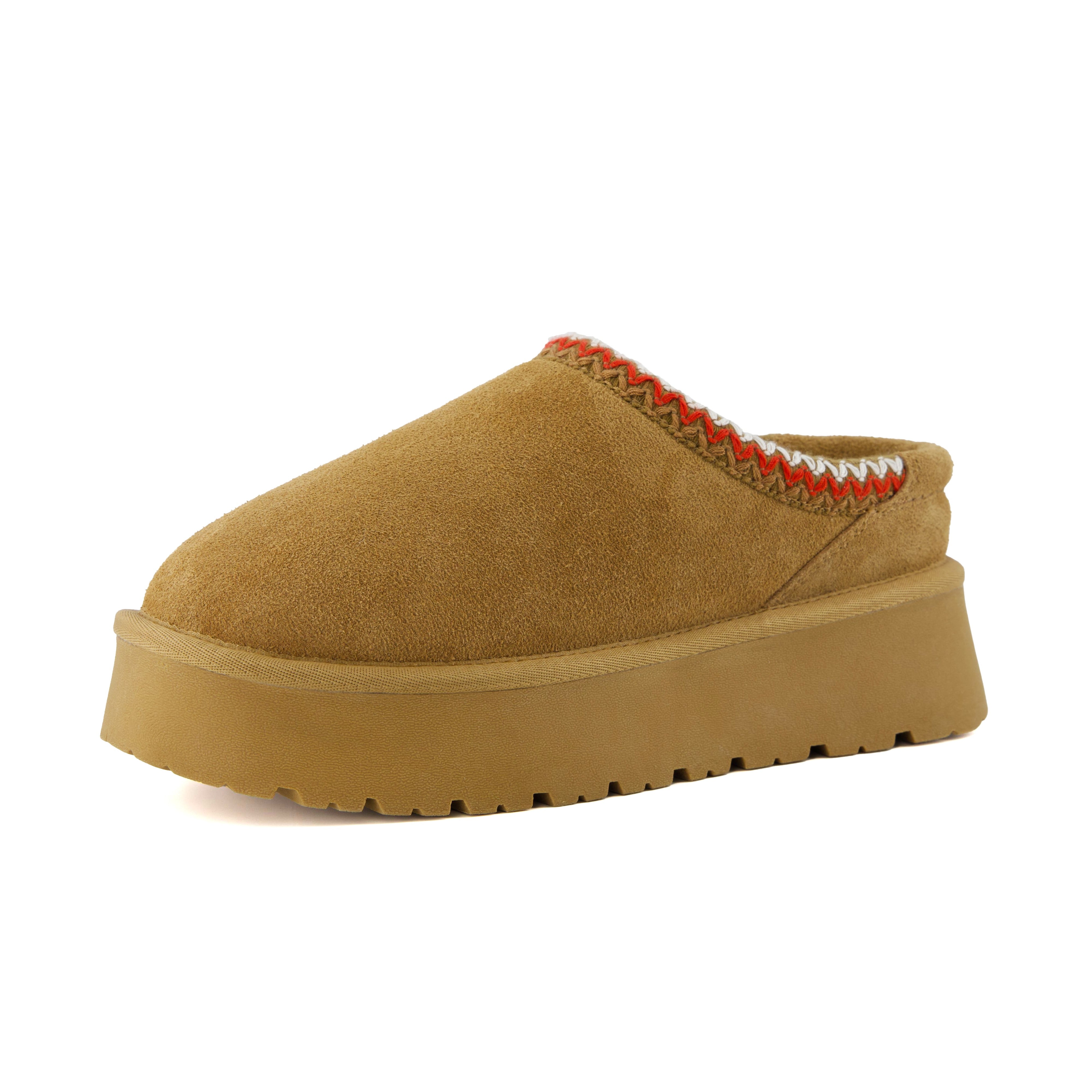 Kabuki Cozy Platform Slippers Chestnut