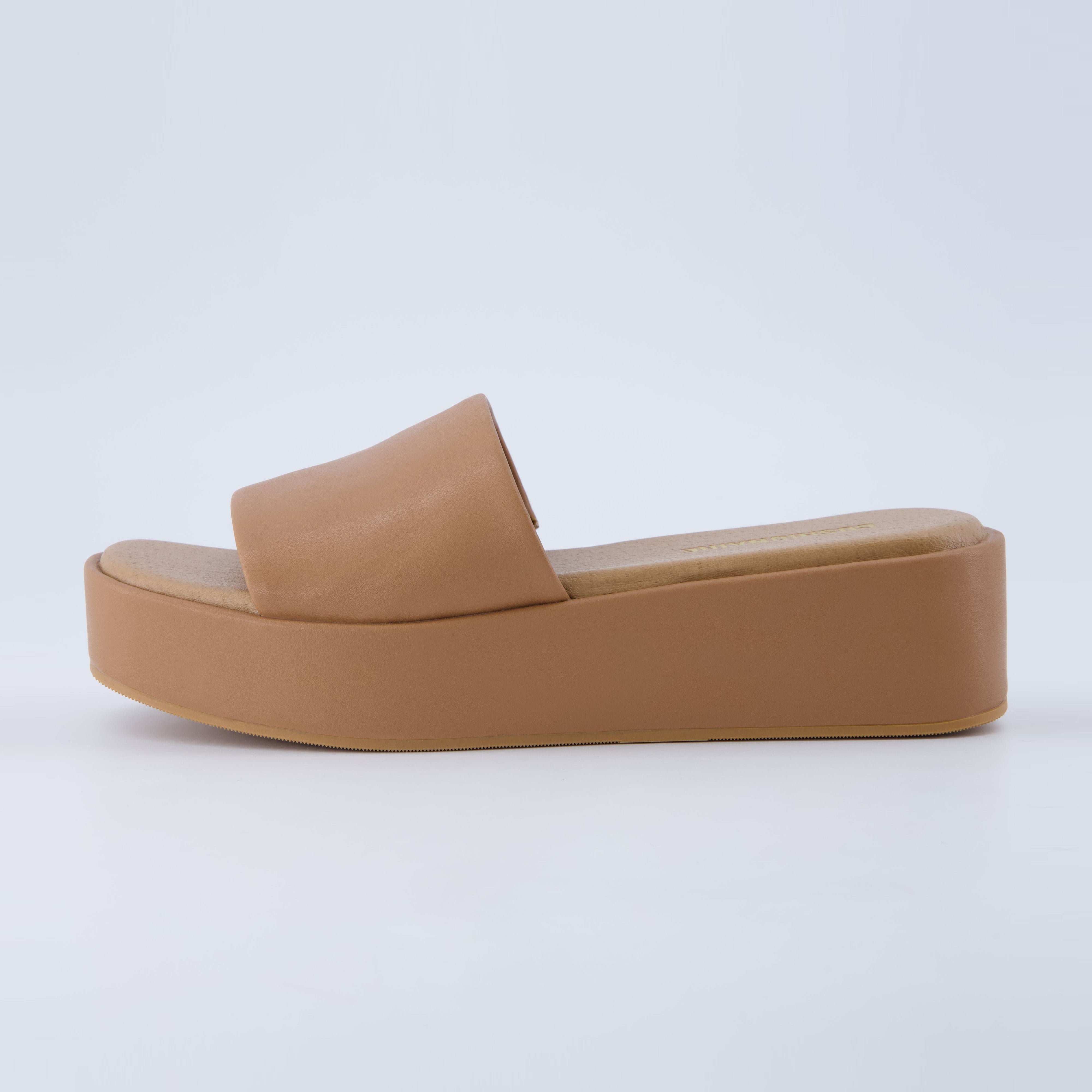 Kudos Platform Sandal Tan