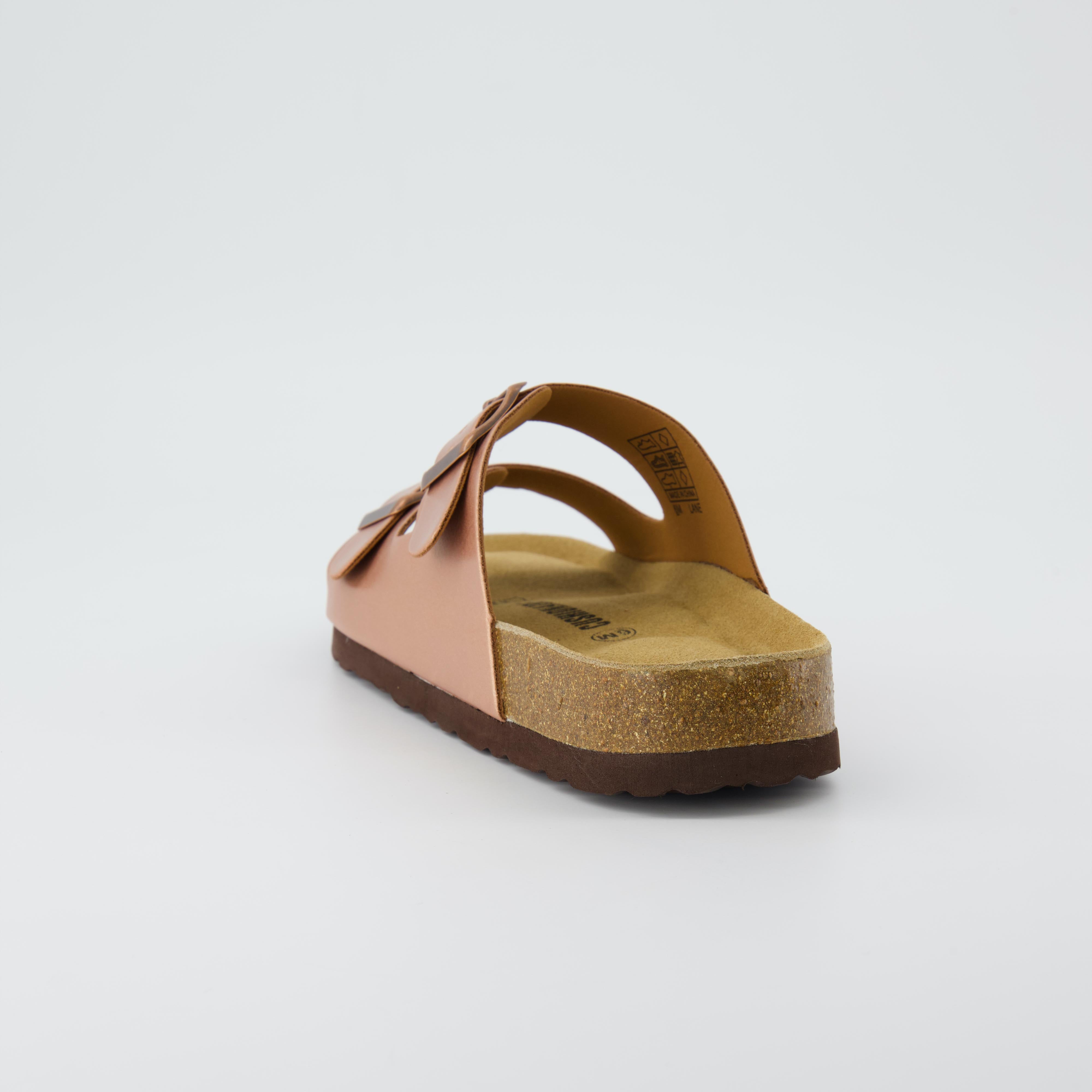 Lane Cork Footbed Sandal Metallics