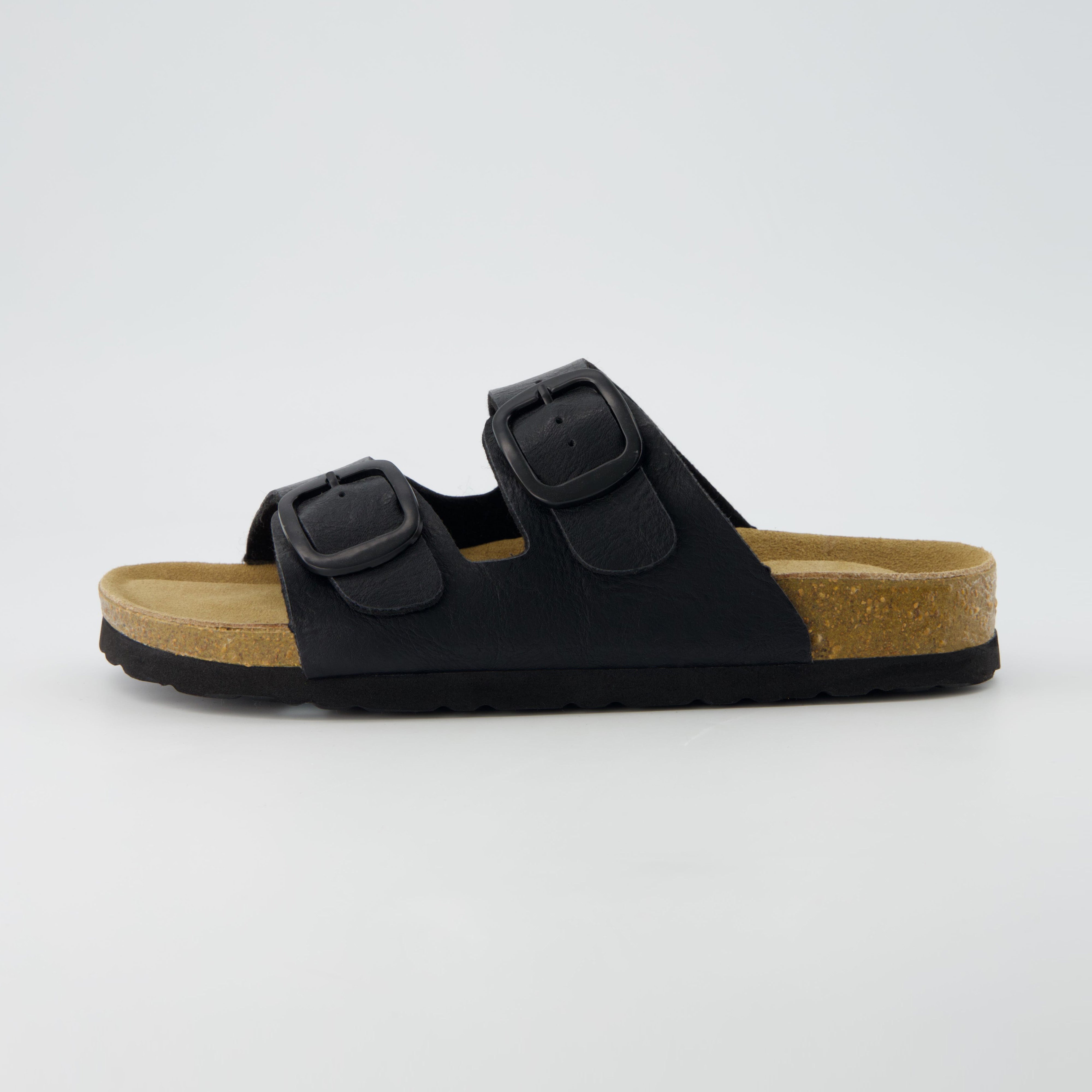 Lang Cork Footbed Sandal Black Medium