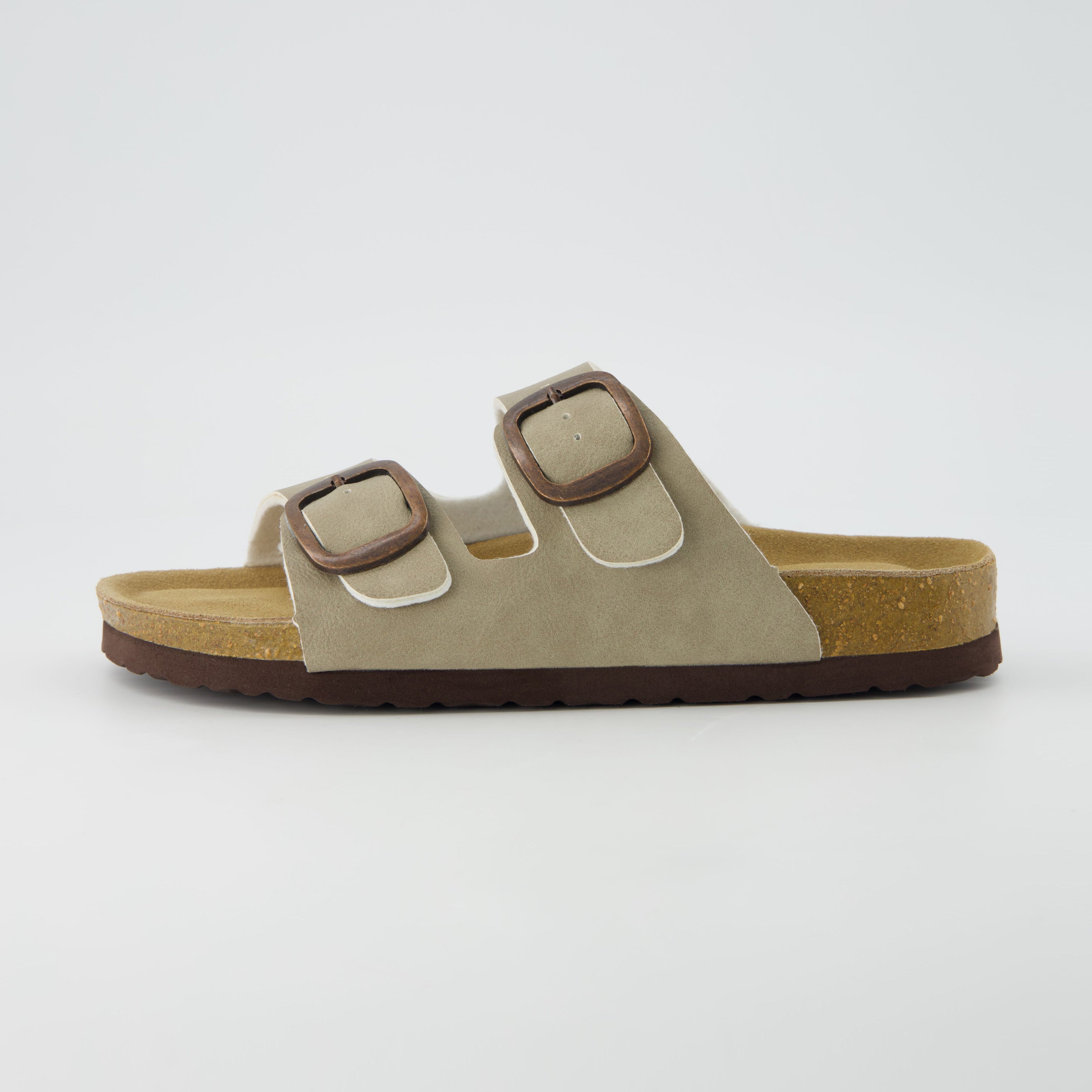 Lang Cork Footbed Sandal Stone Medium