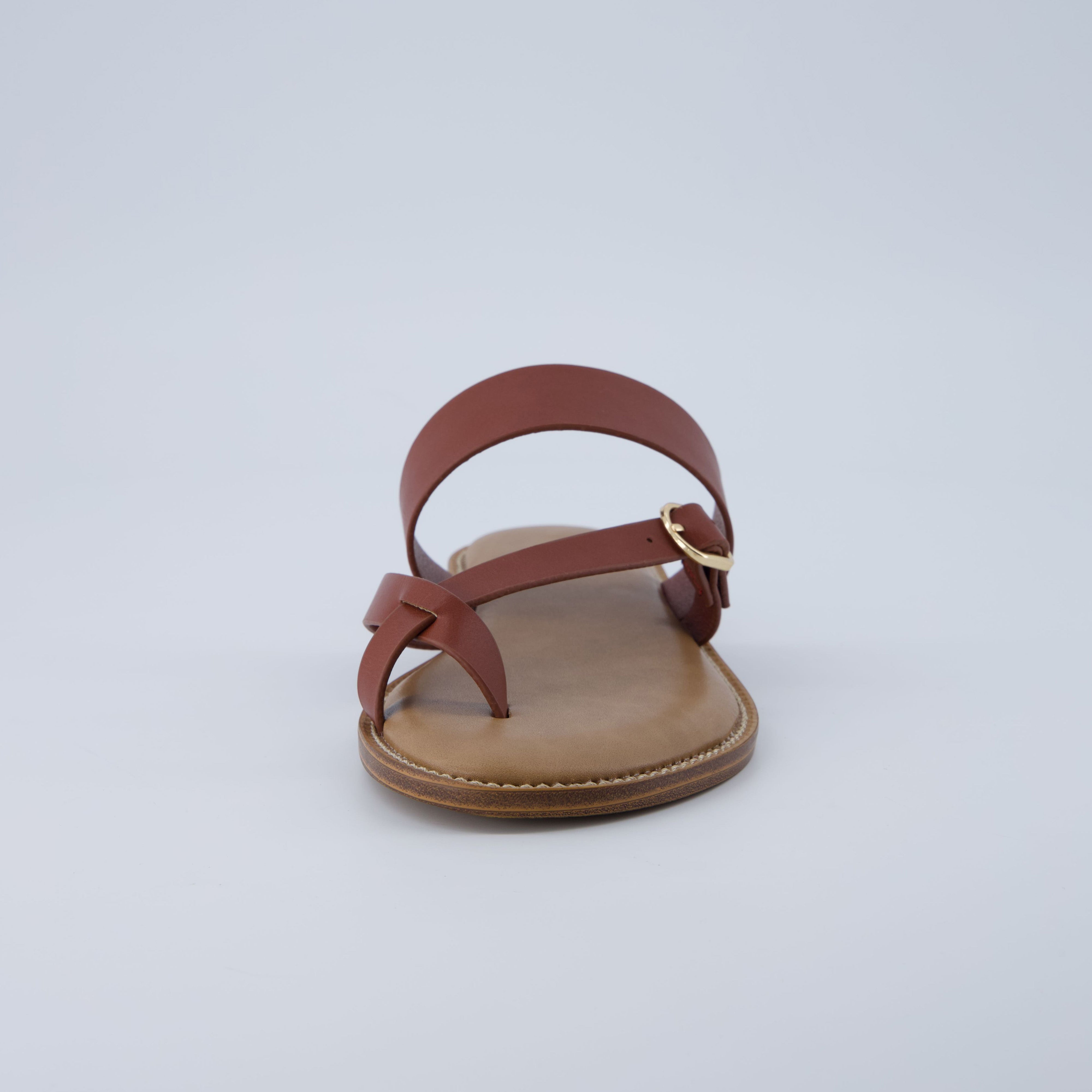 Laws Flat Sandal Cognac