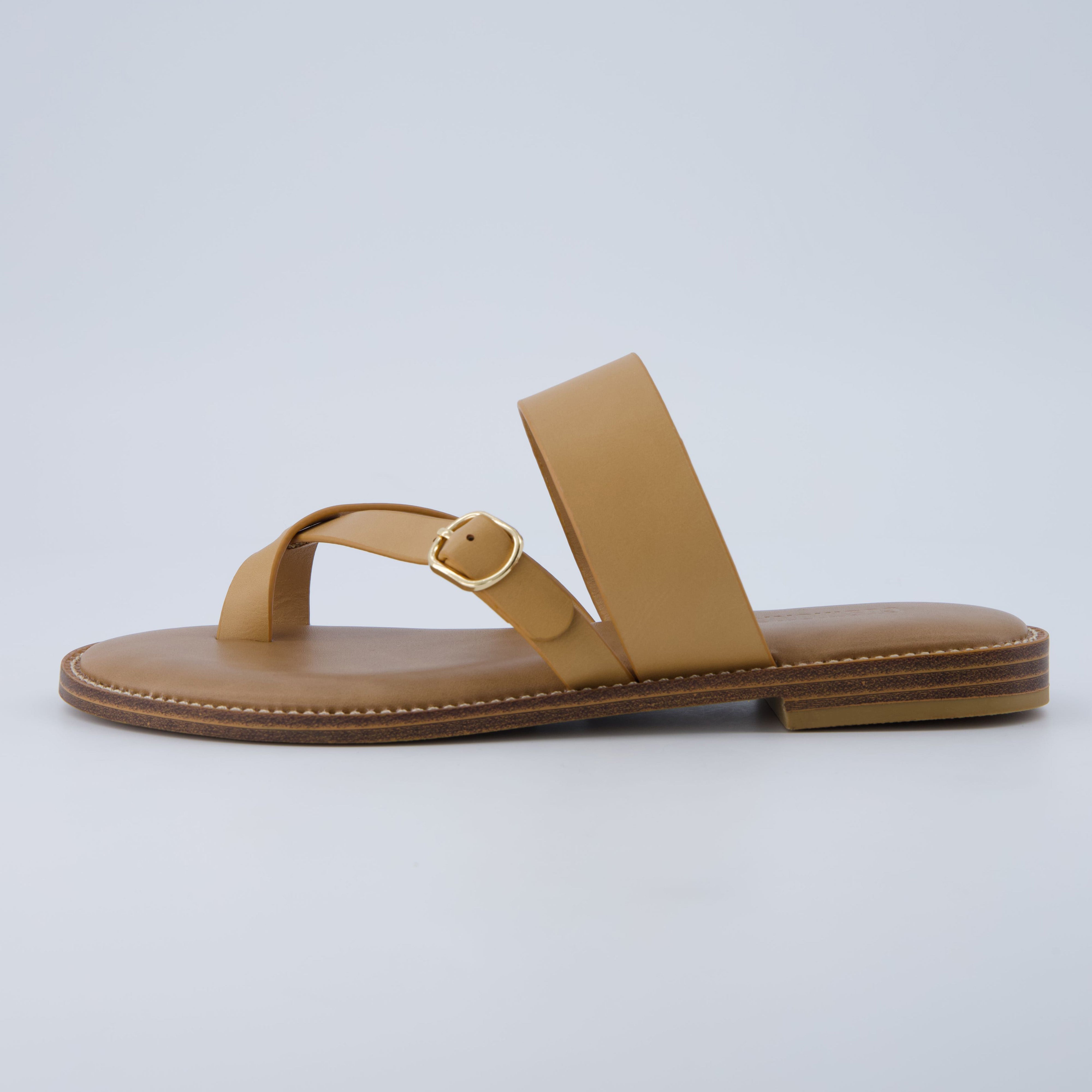 Laws Flat Sandal Tan