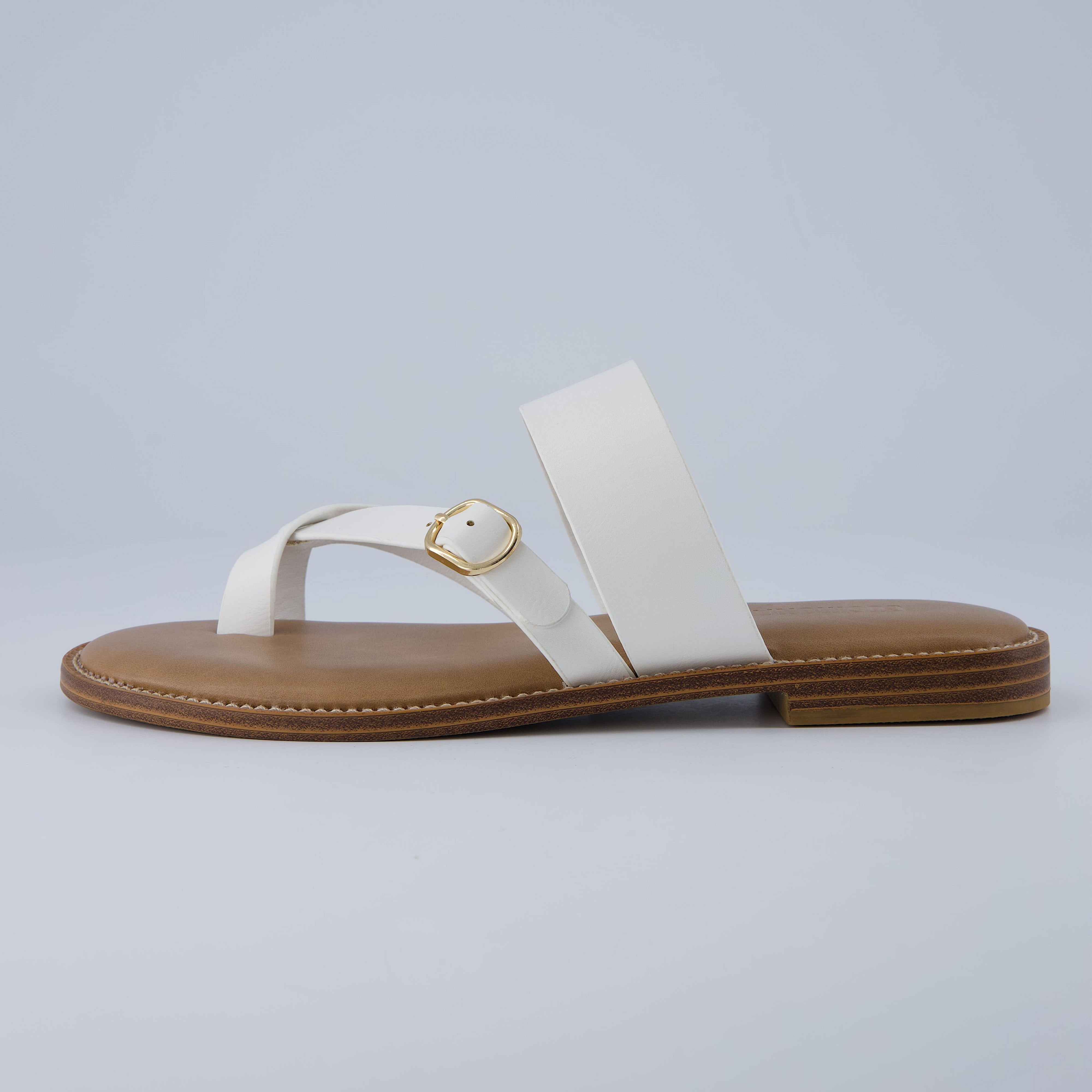 Laws Flat Sandal White